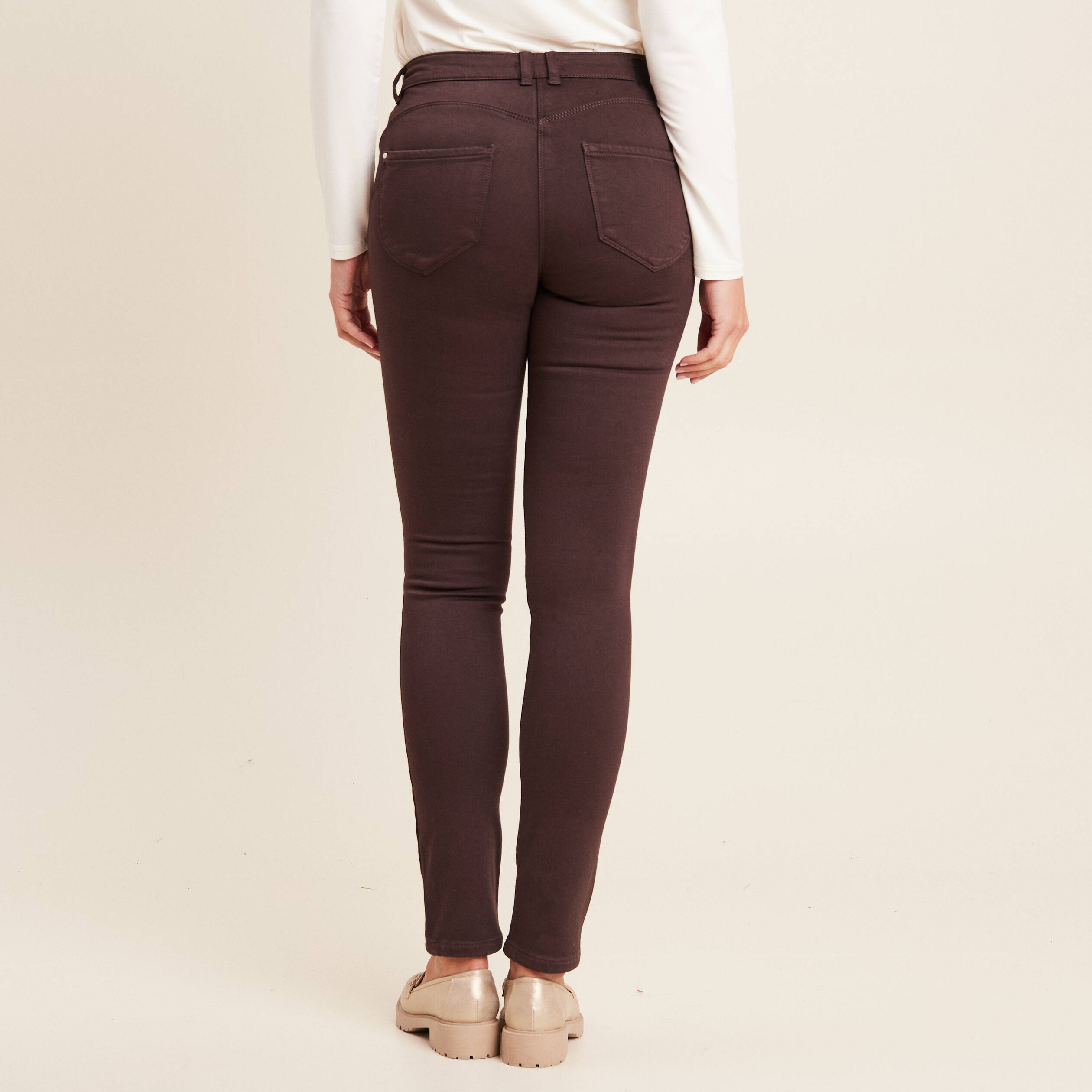pantalon chaud magique marron fonce femme Pantalon chaud magique marron foncé femme