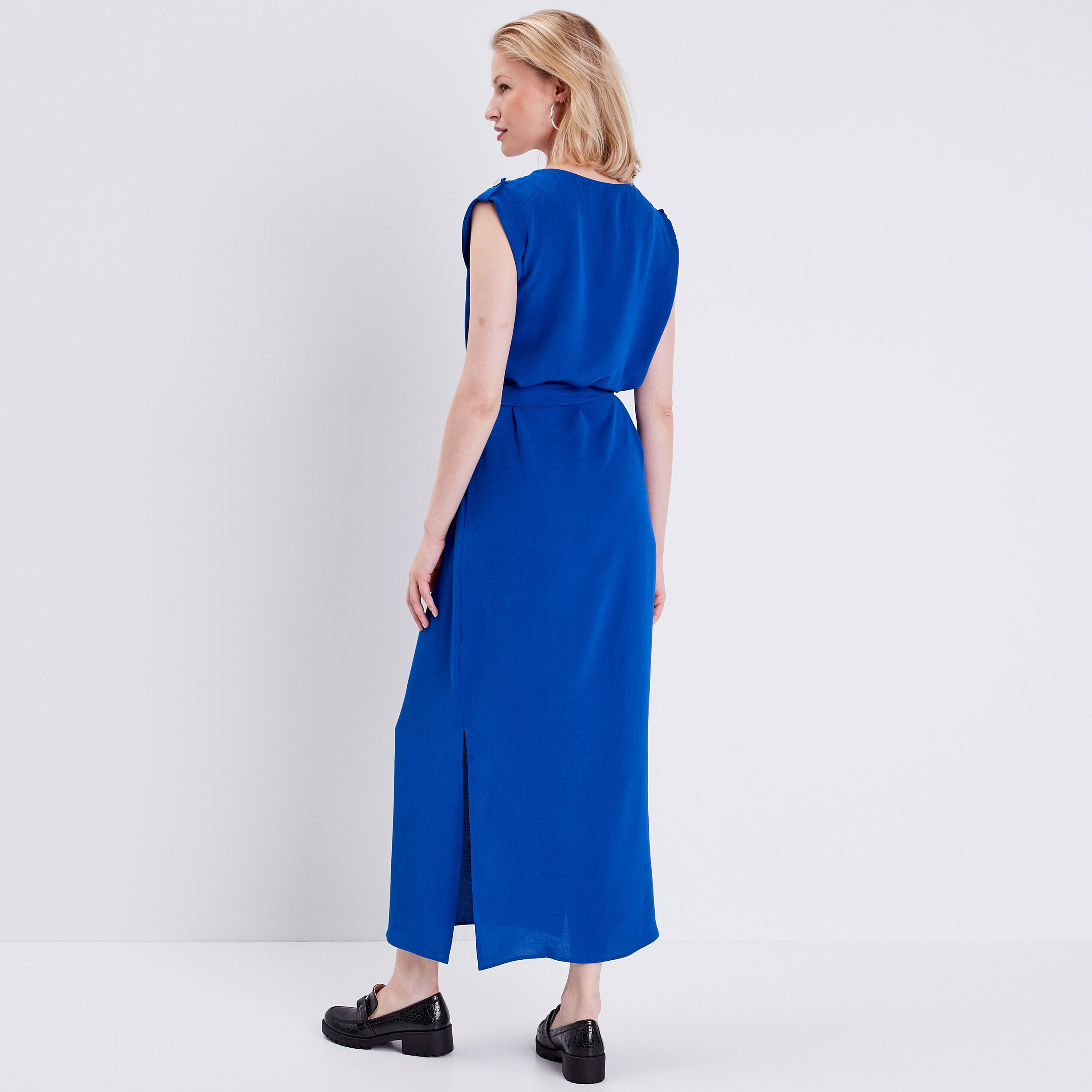 Robe longue top bleu electrique