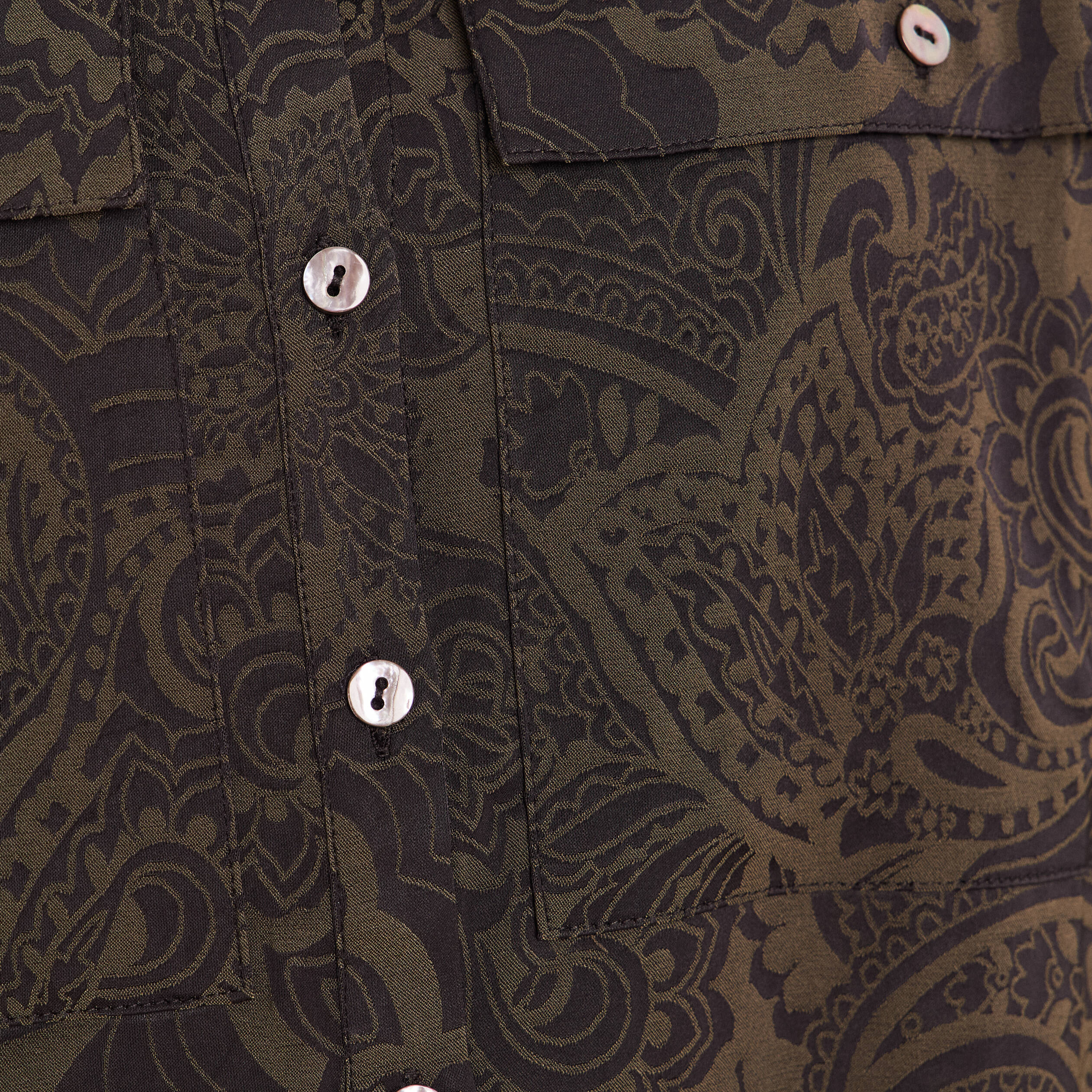 Chemise manches longues vert femme