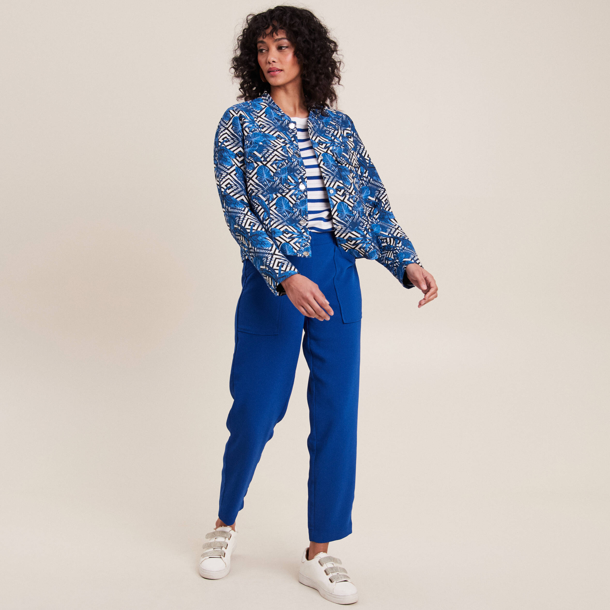 T-shirt manches courtes bleu femme