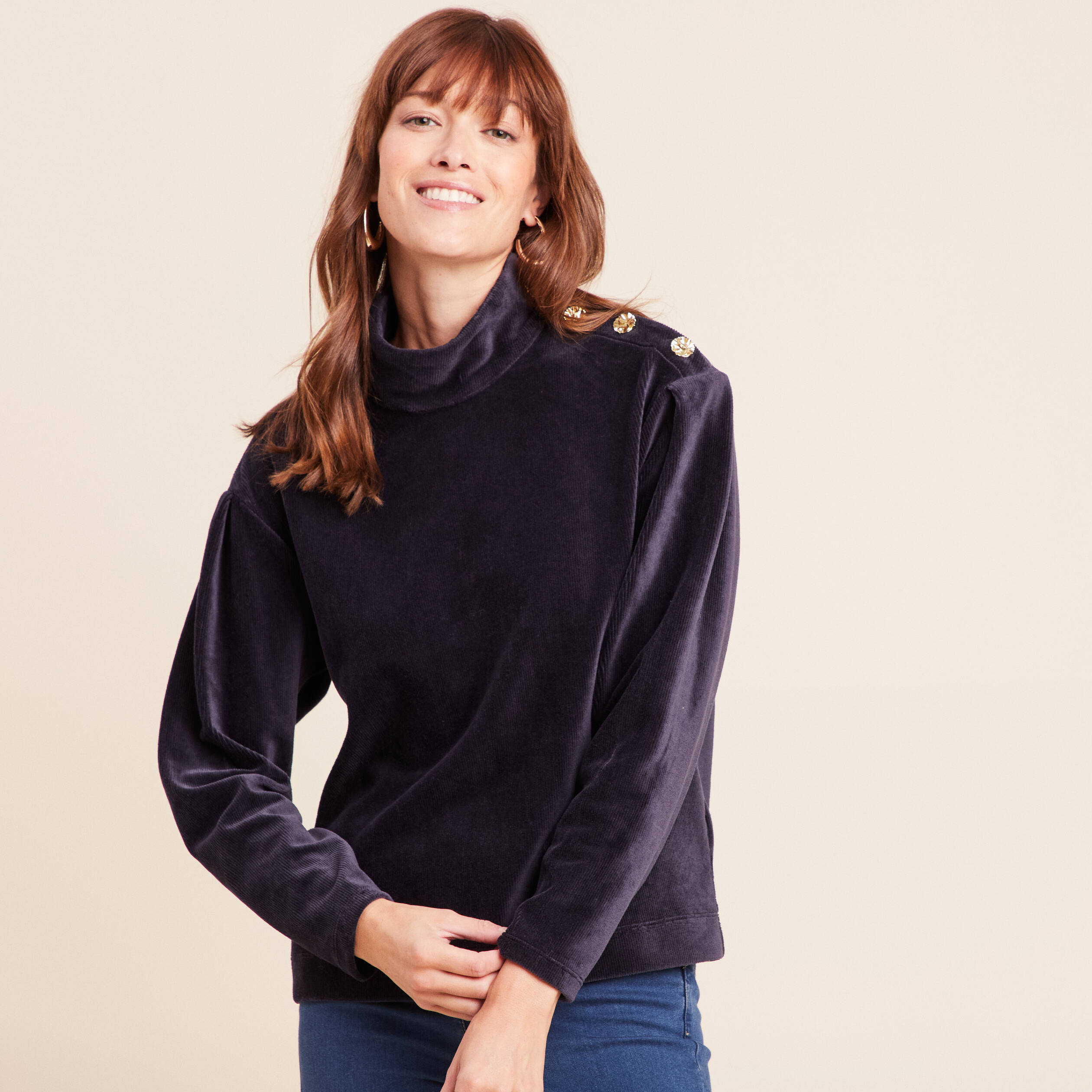 Sweat-shirt Femme New York Coupe Ample - Col Rond, Manches Longues, Imprimé Lettre - Tendance Décontracté Automne/hiver