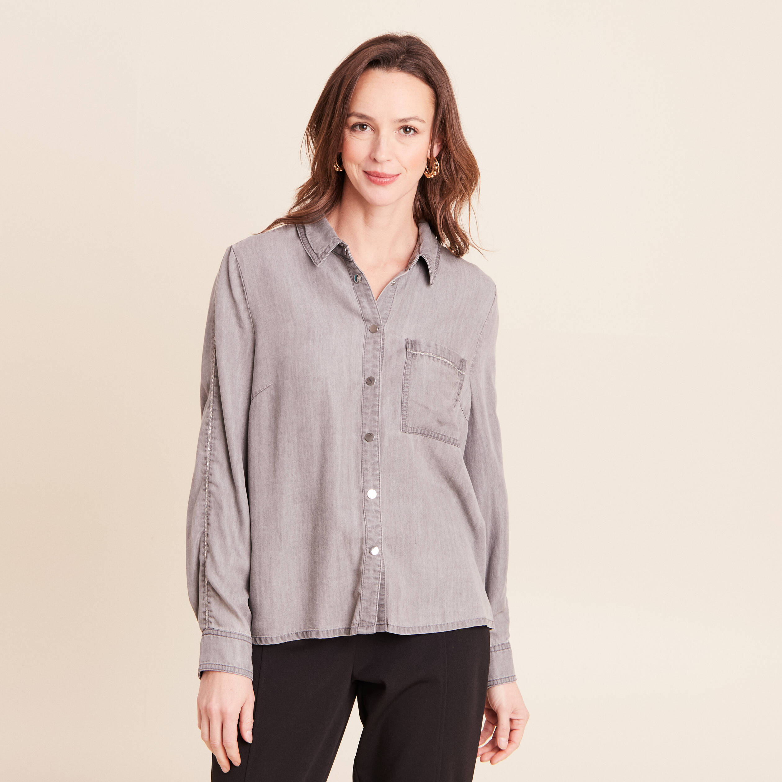 Chemise Femme Madewell Manches Longues Gris Taille L – Bonne Occasion