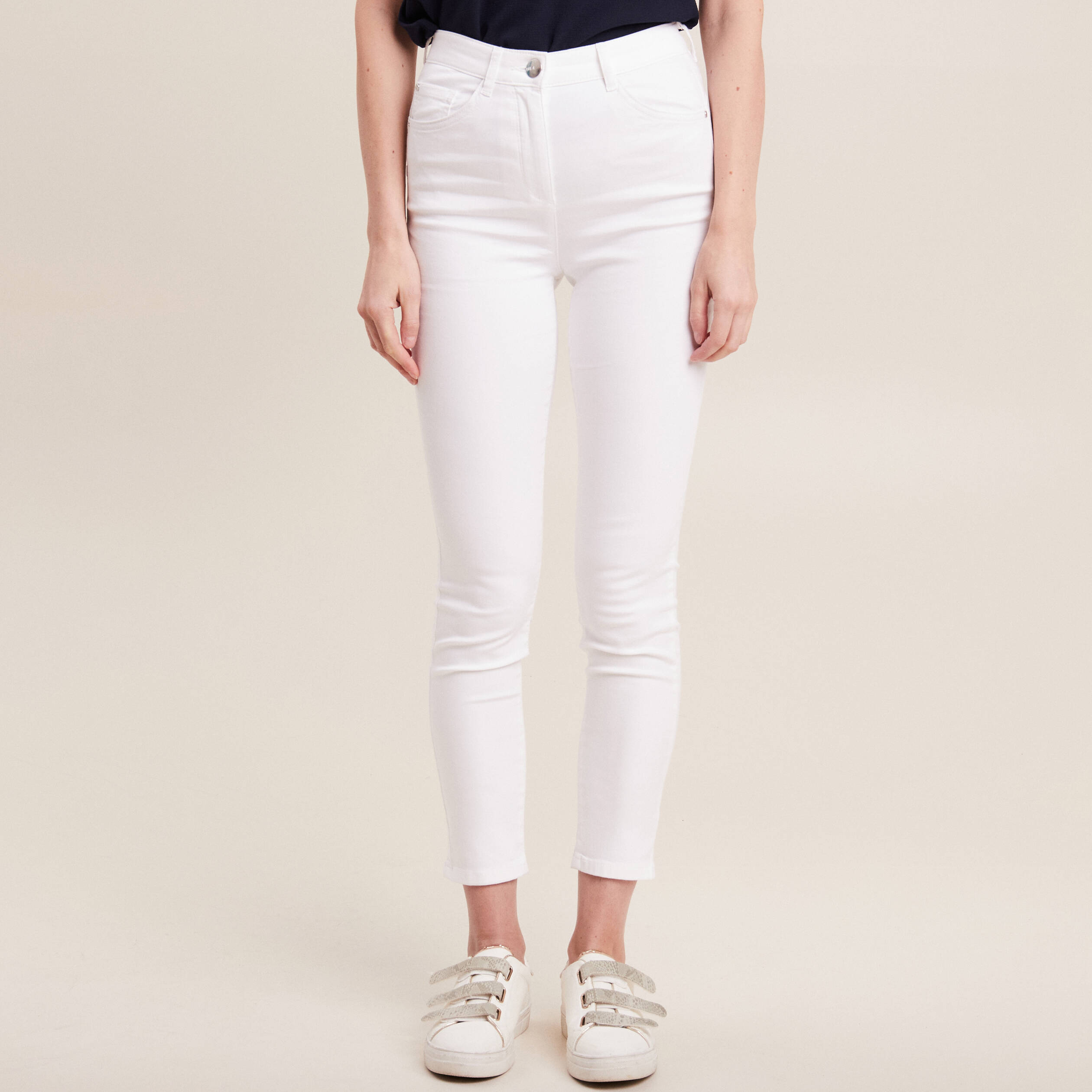 Pantalon magique Le L&eacute;ger coupe ajust&eacute;e blanc femme