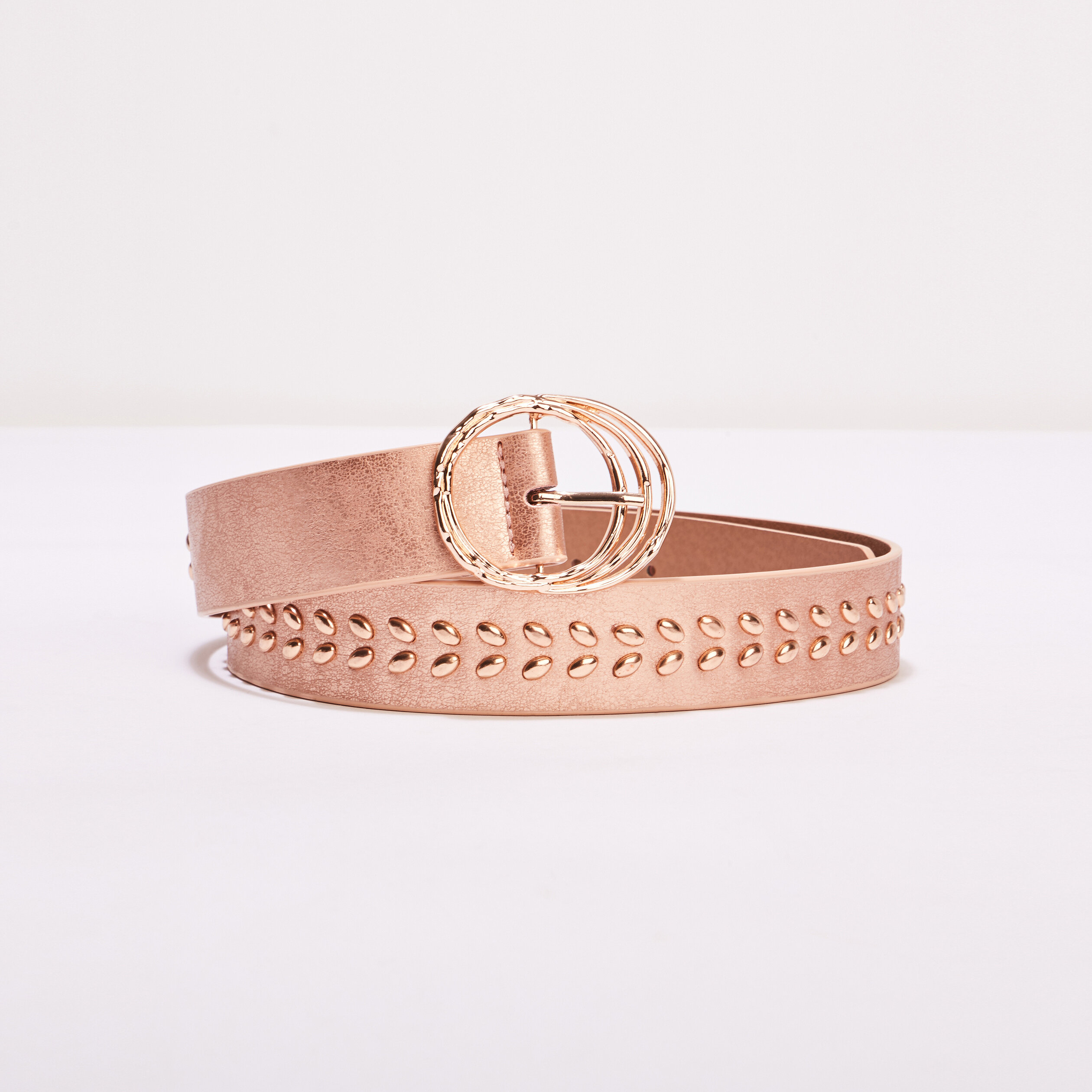 Ceinture avec clous rose clair femme Br al
