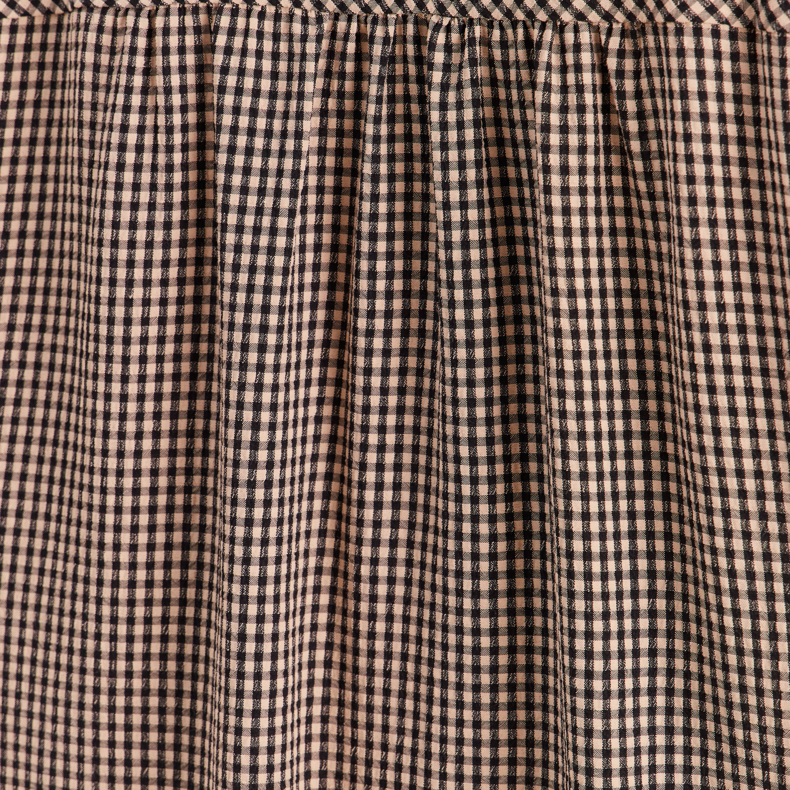 Chemise ample col rond manches longues noir femme