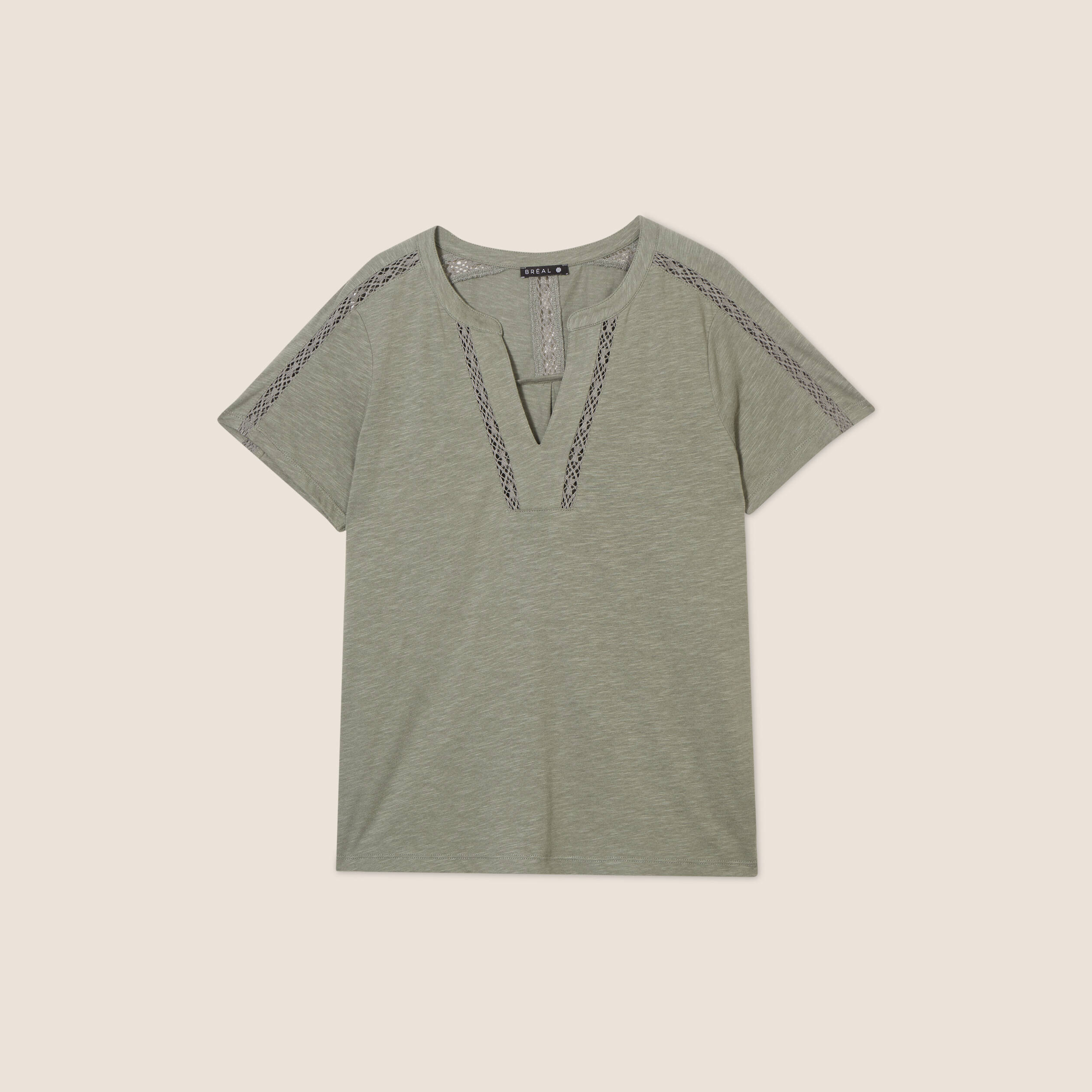 T-shirt manches courtes vert clair femme