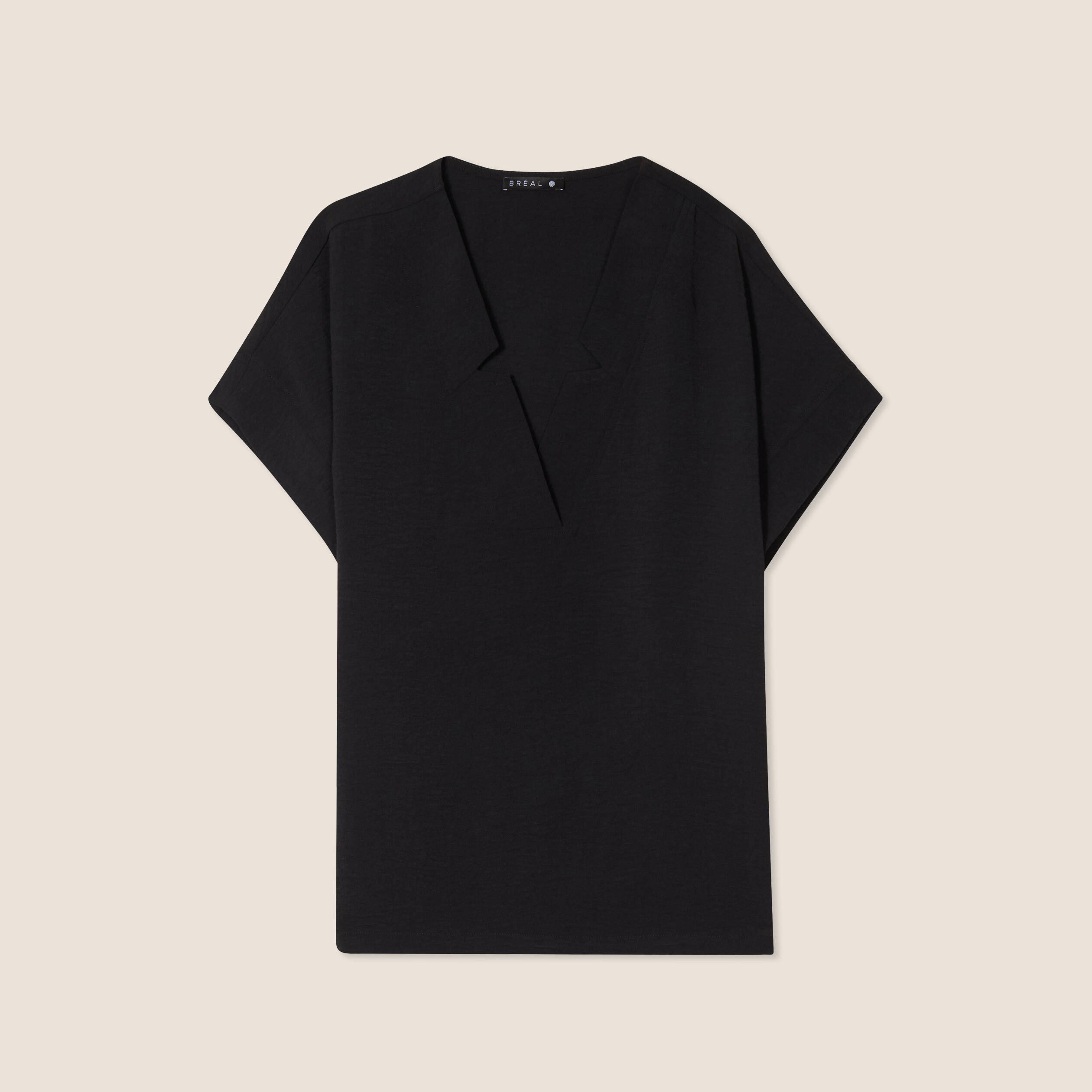 blouse fluide manches courtes noir femme Blouse fluide manches courtes noir femme