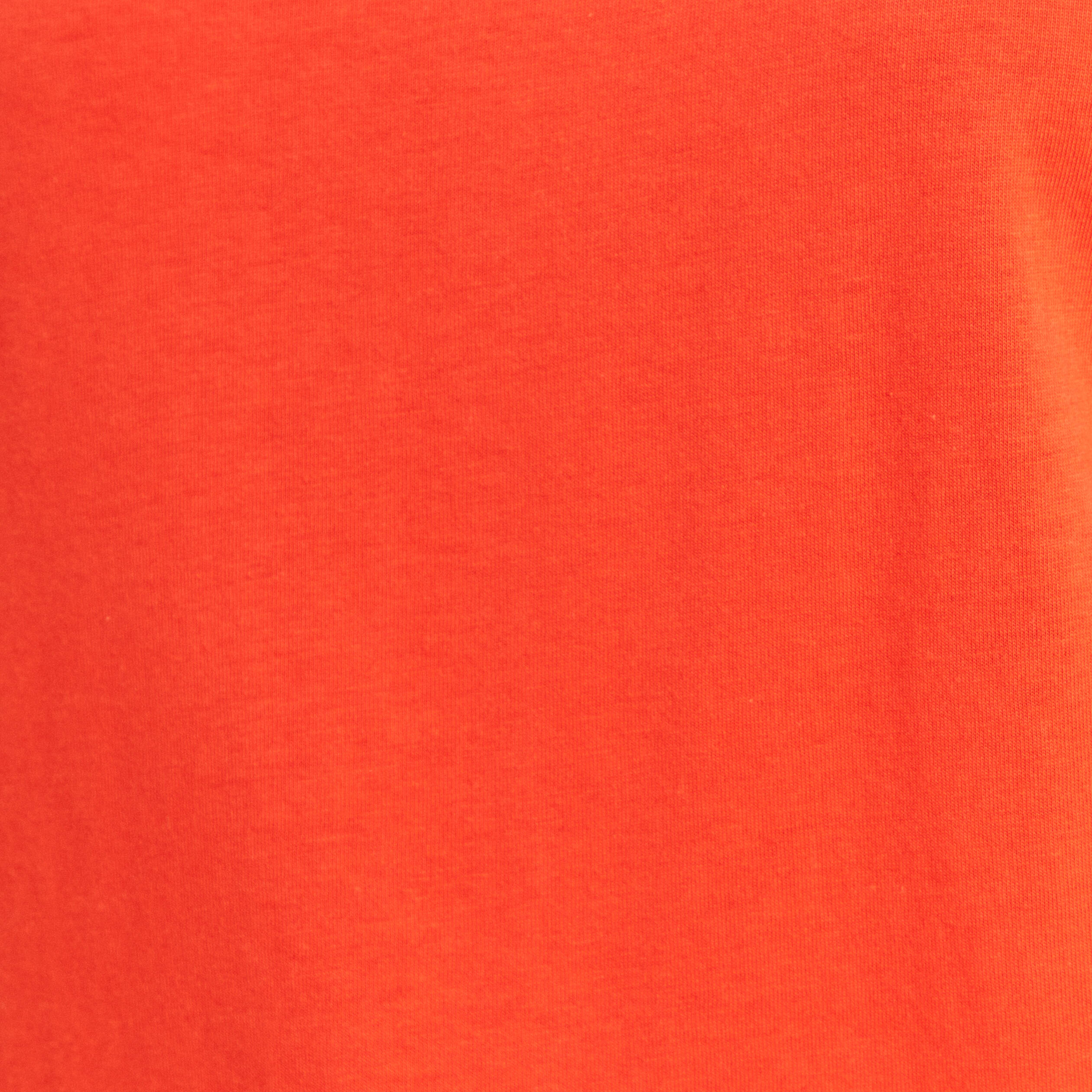 T-shirt manches courtes brodé orange foncé femme