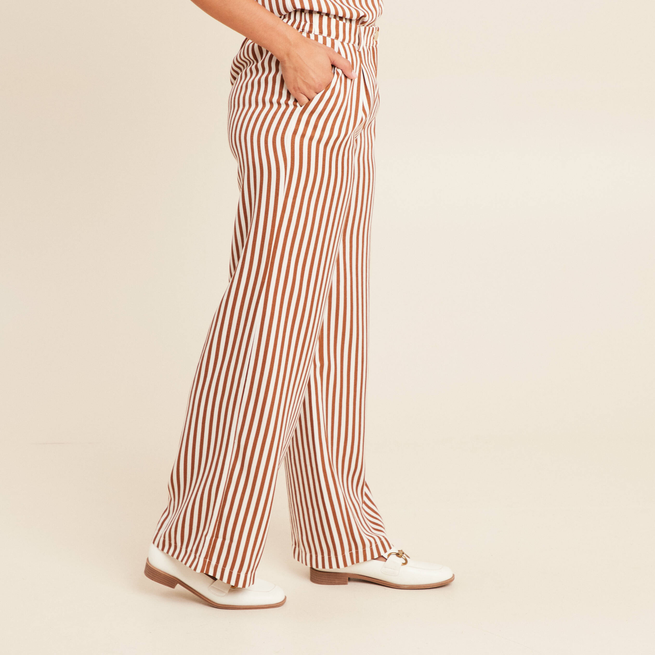 pantalon large taille haute blanc femme Pantalon large taille haute blanc femme