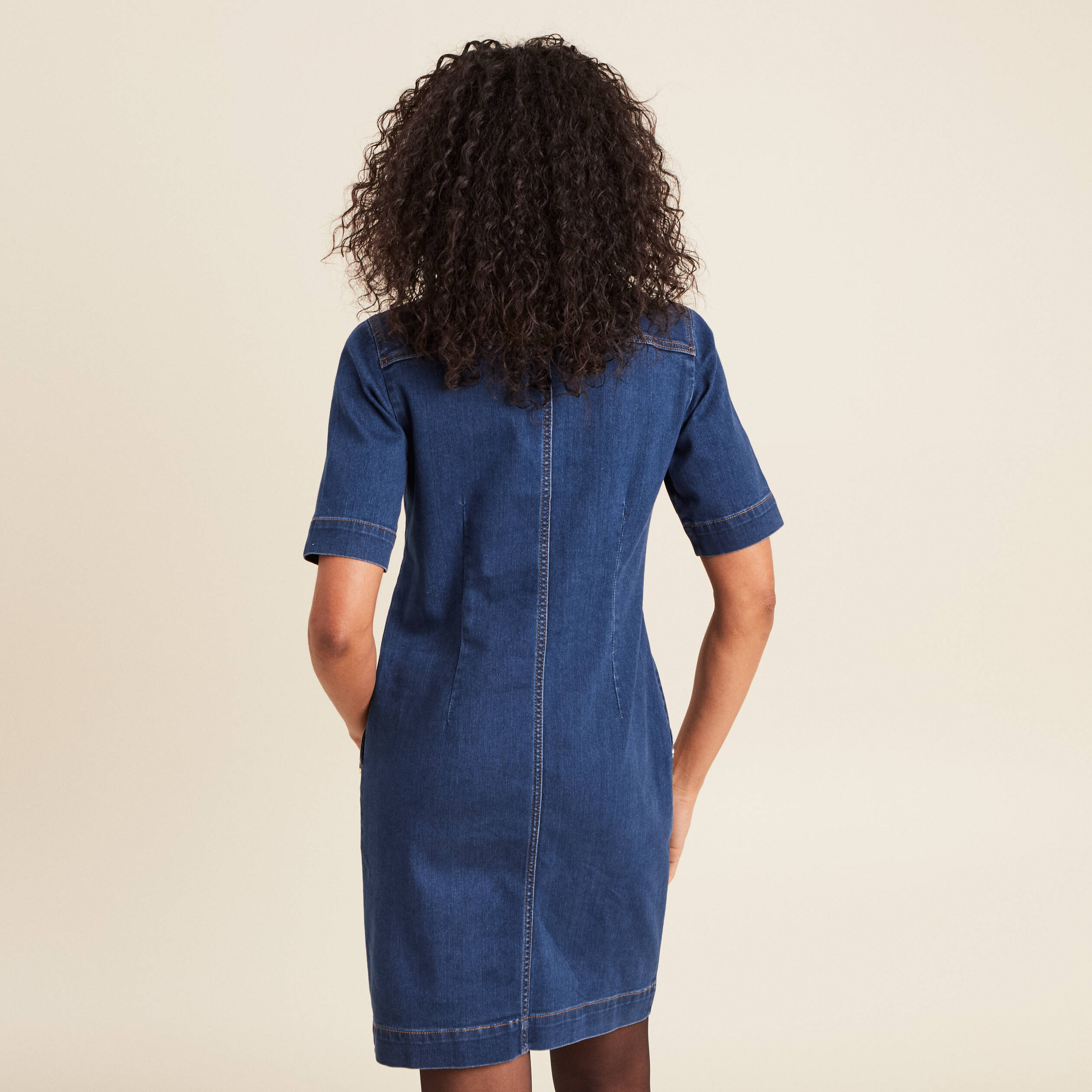 robe droite en jean denim stone femme Robe droite en jean denim stone femme