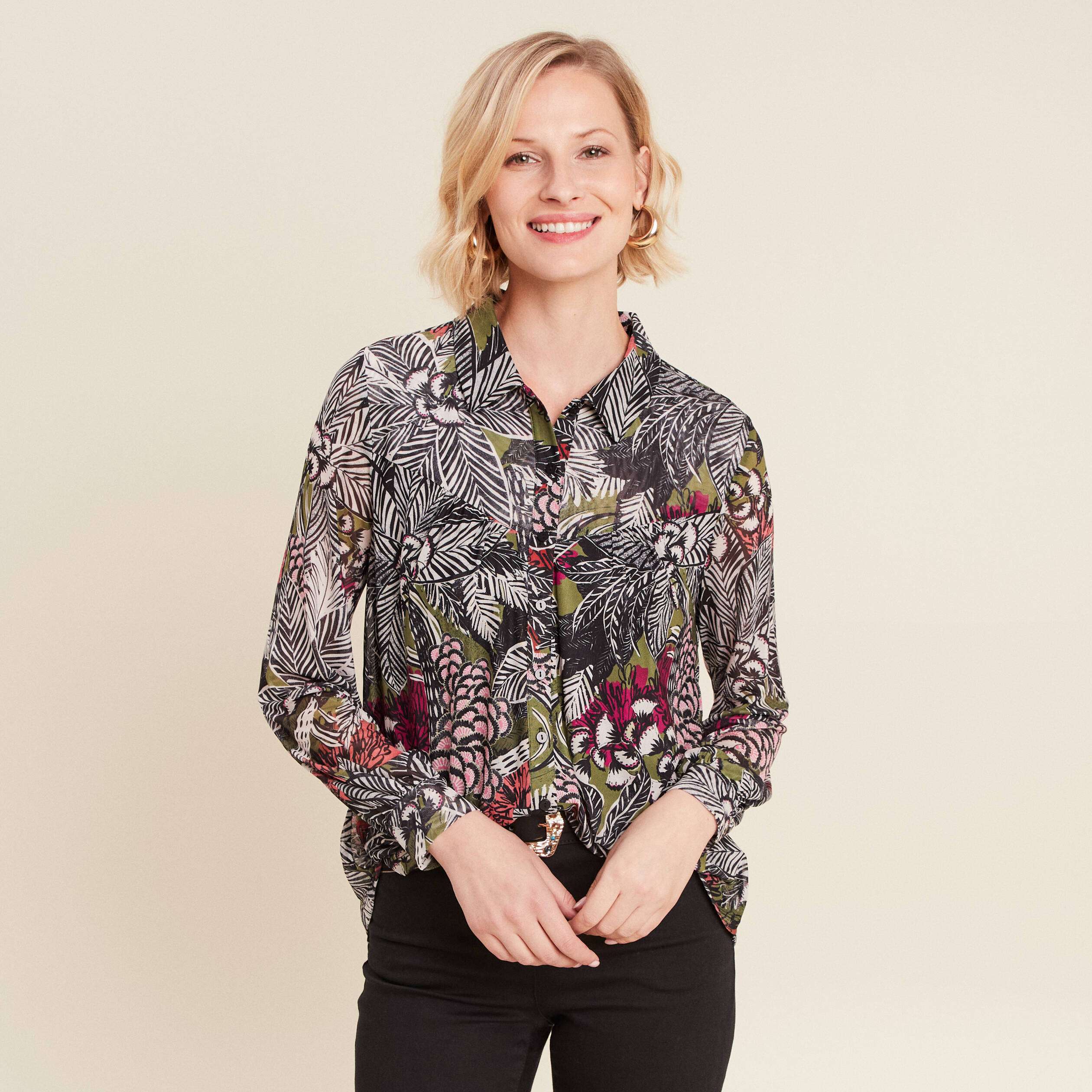 chemise manches longues vert femme Chemise manches longues vert femme