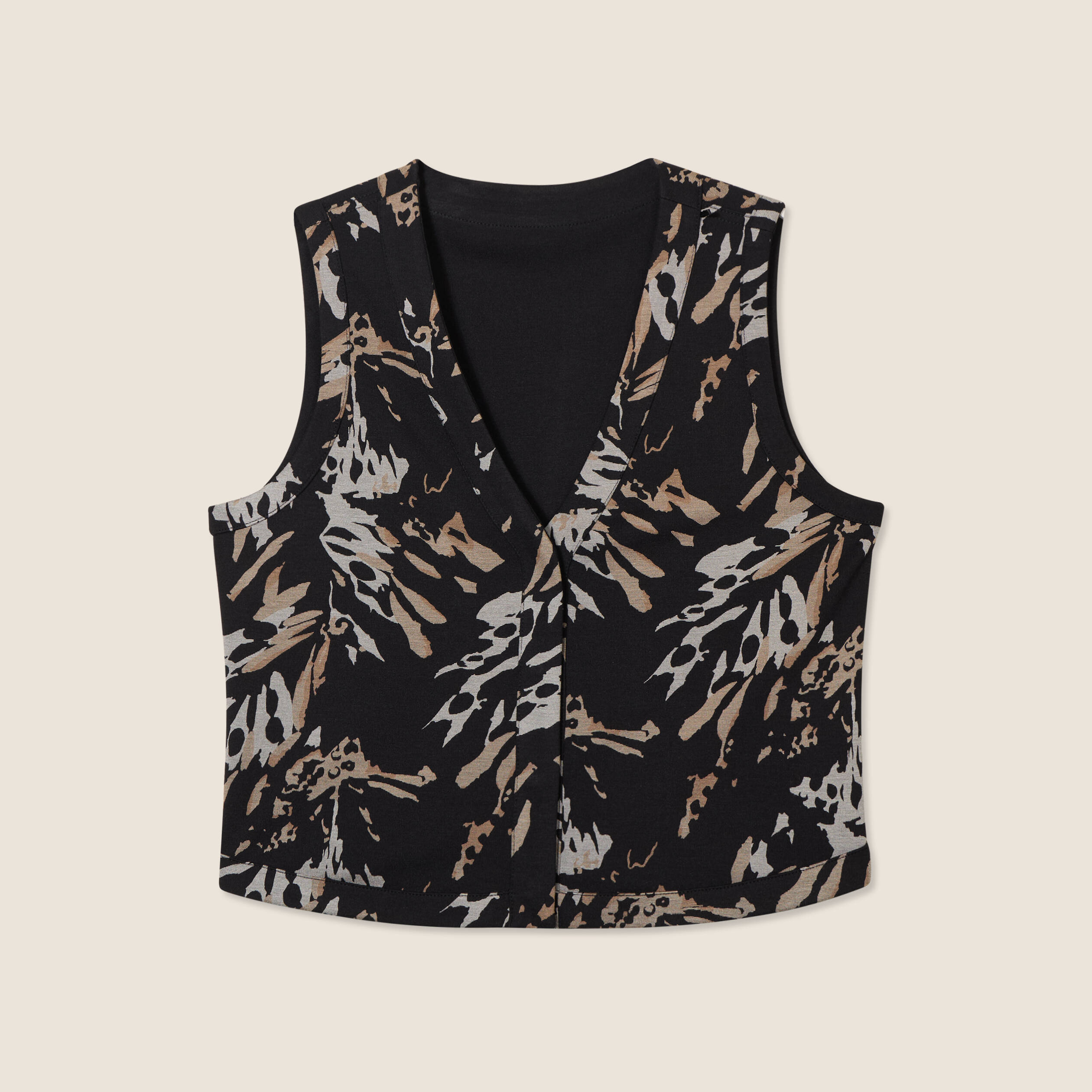Gilet sans manches réversible noir femme