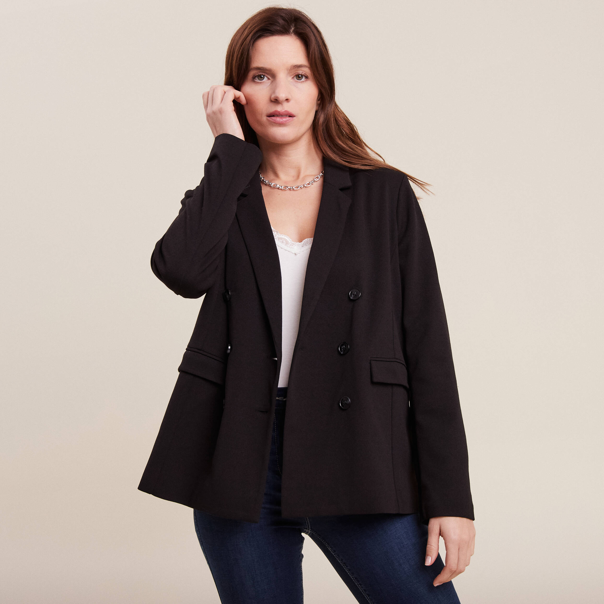 Jaquette noire top femme
