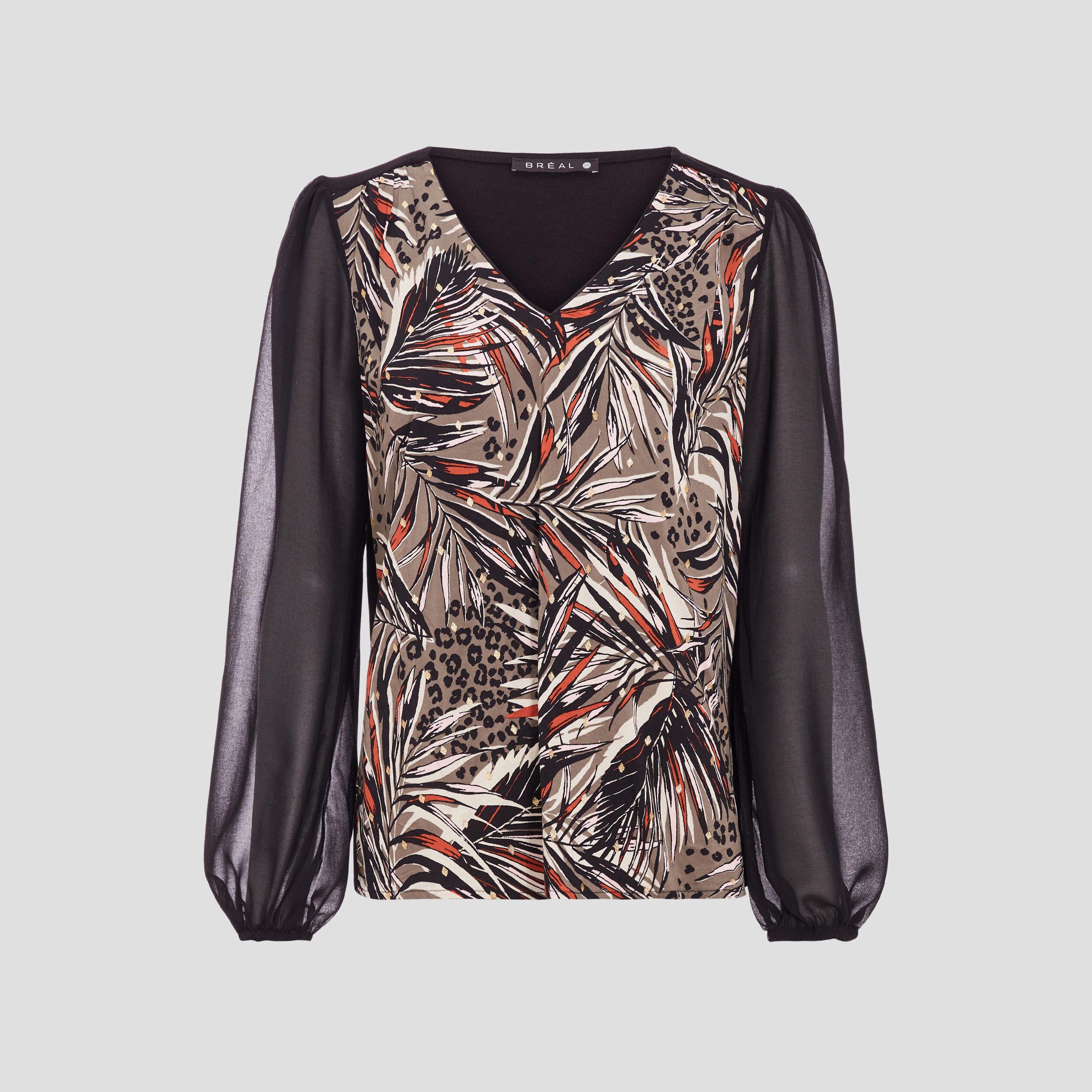 T-shirt manches longues vert foncé femme