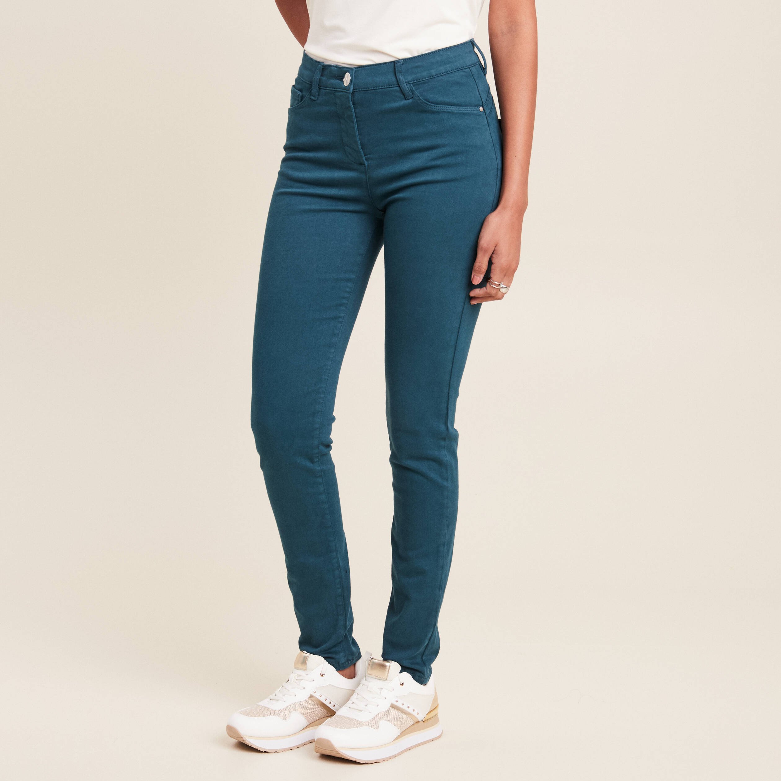 jean magique ajuste taille standard bleu canard femme Jean magique ajusté taille standard bleu canard femme