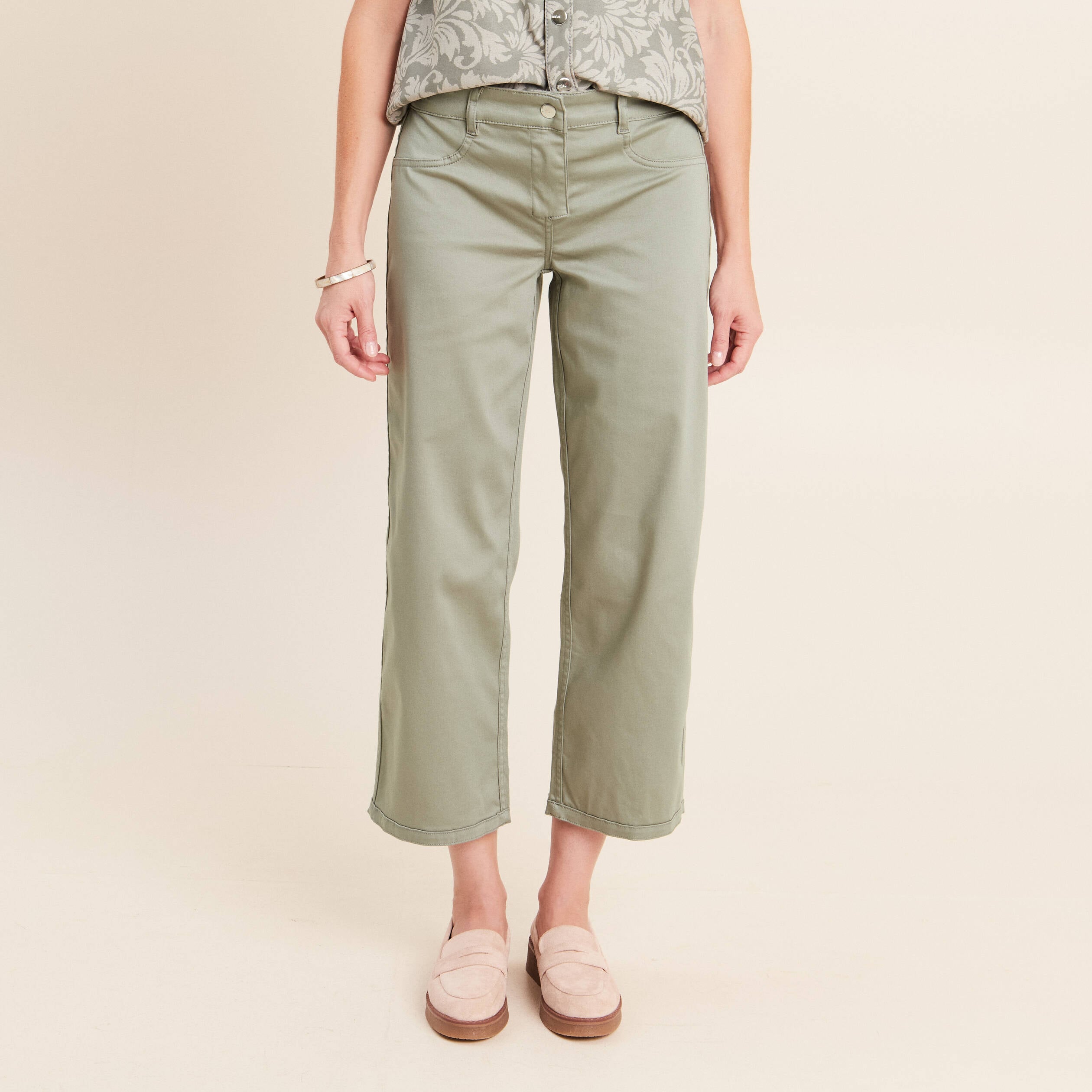 Pantalon r&eacute;versible gris femme