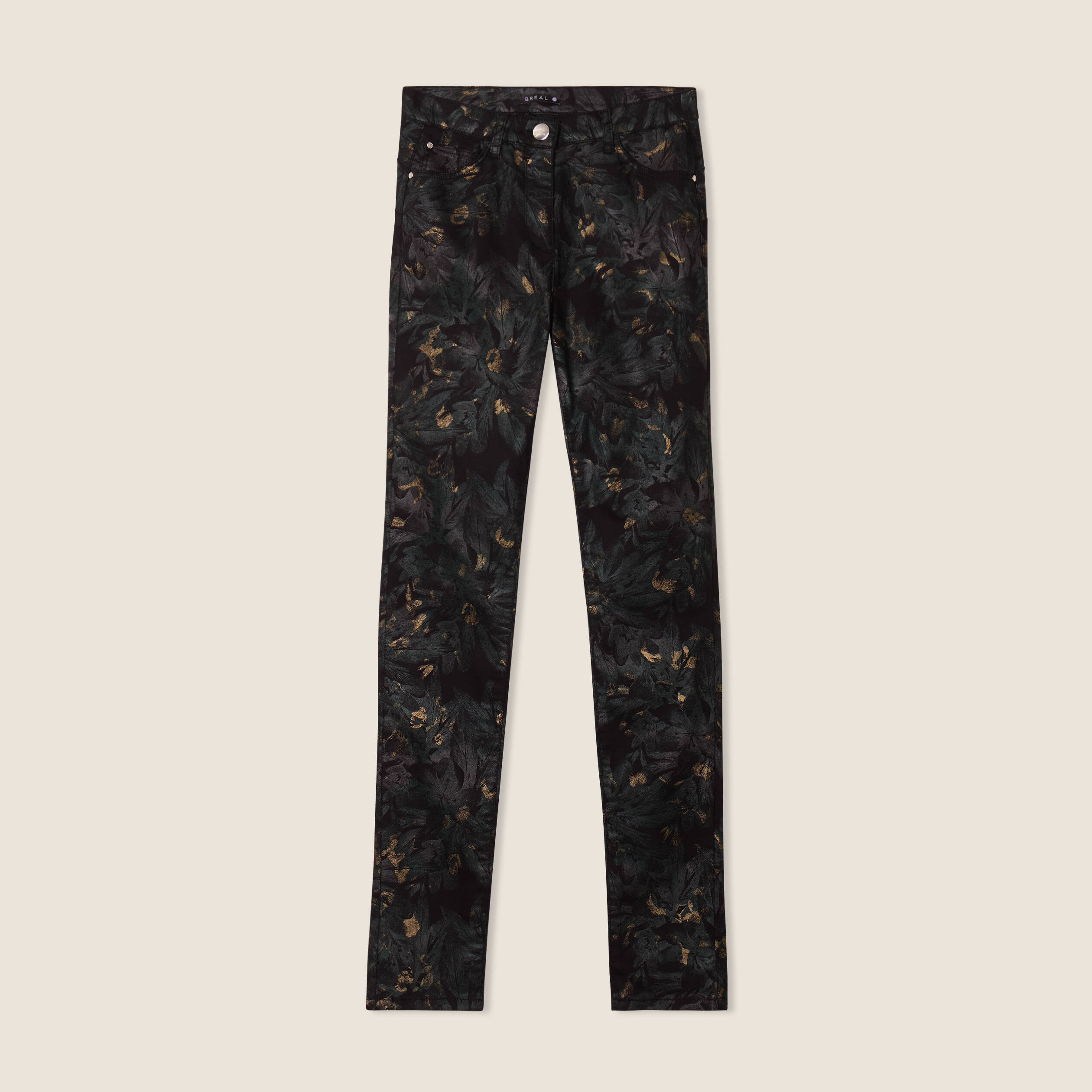 Pantalon ajusté noir femme