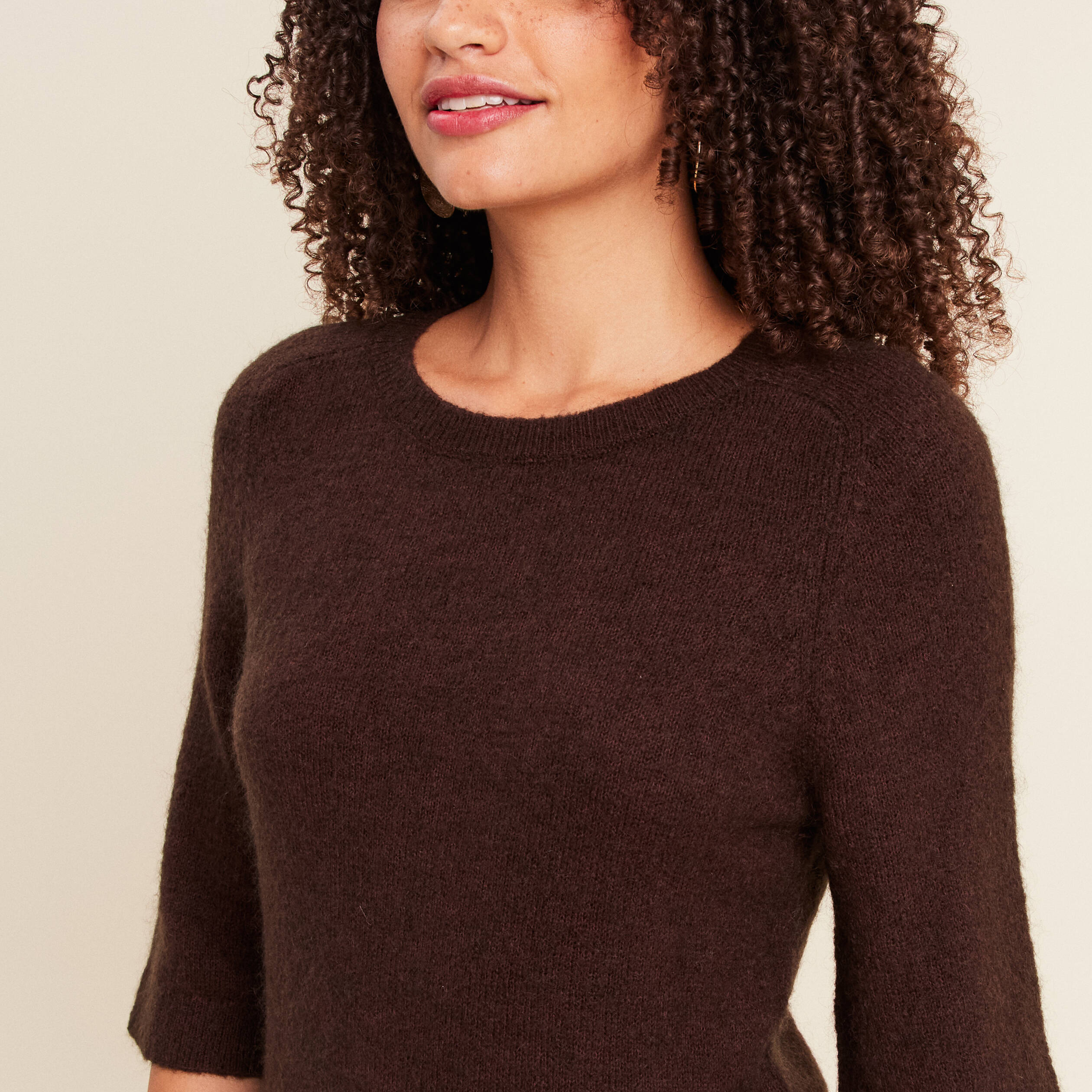 pull femme marron foncé