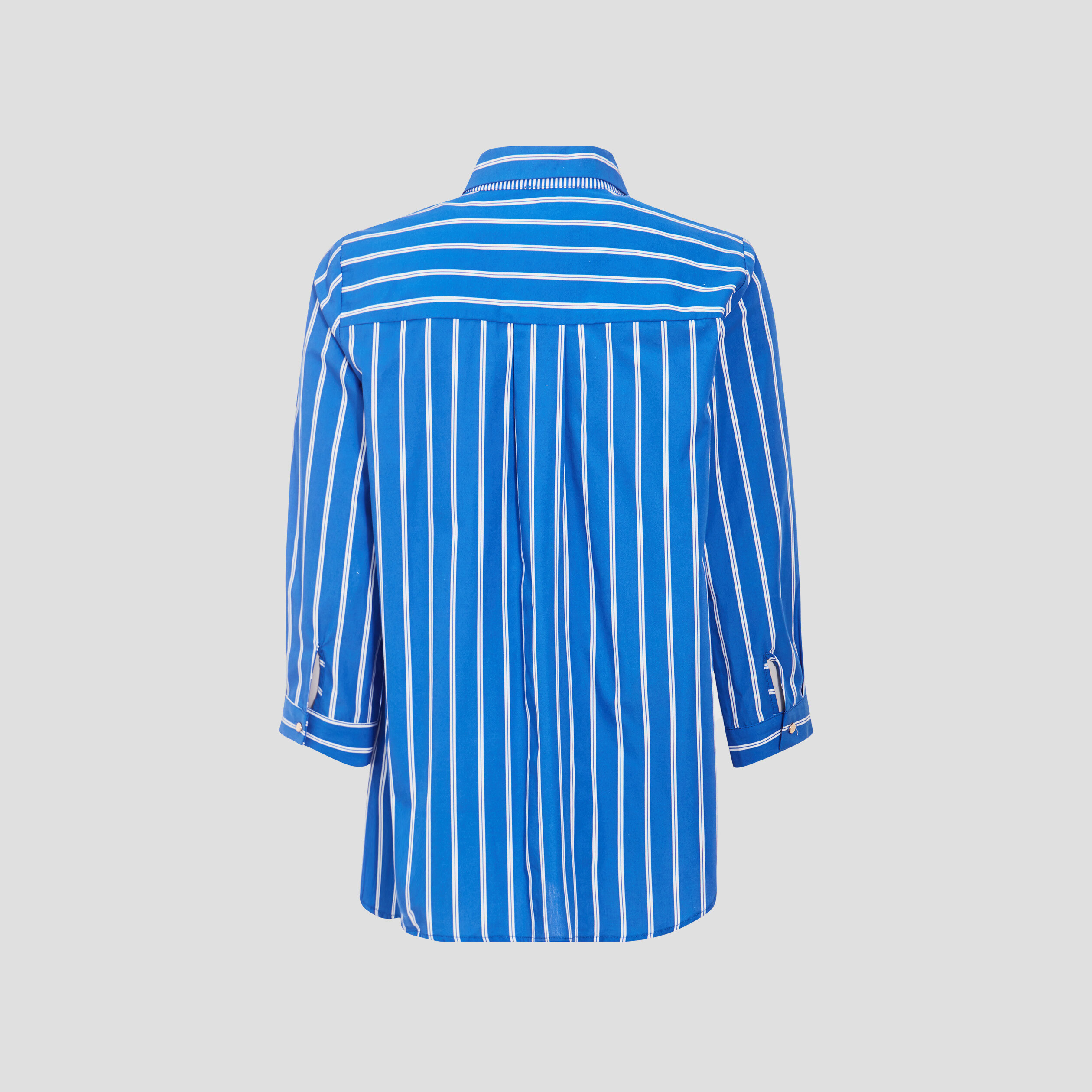 Chemise manches 3/4 bleu roi femme