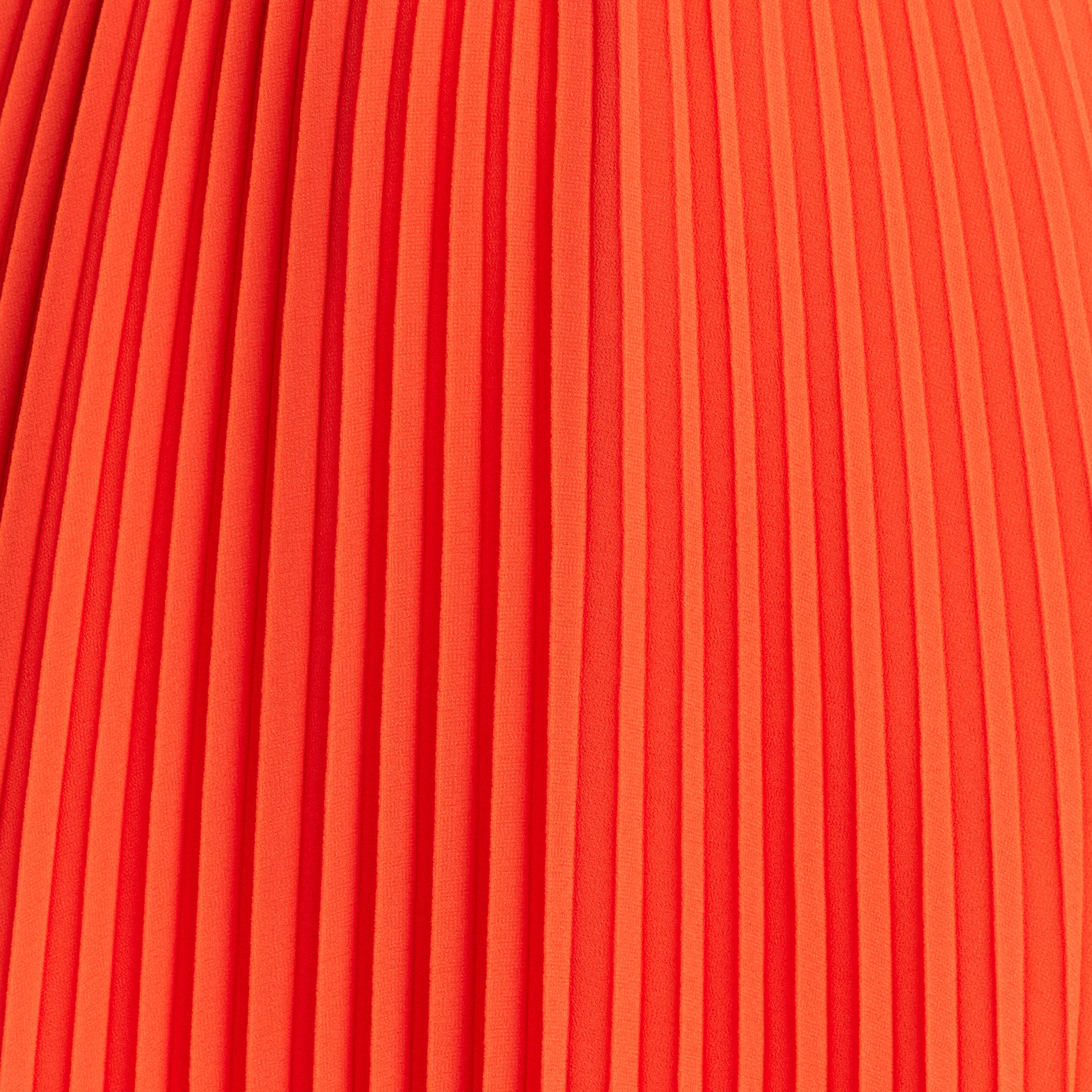 Robe longue évasée à volants orange foncé femme
