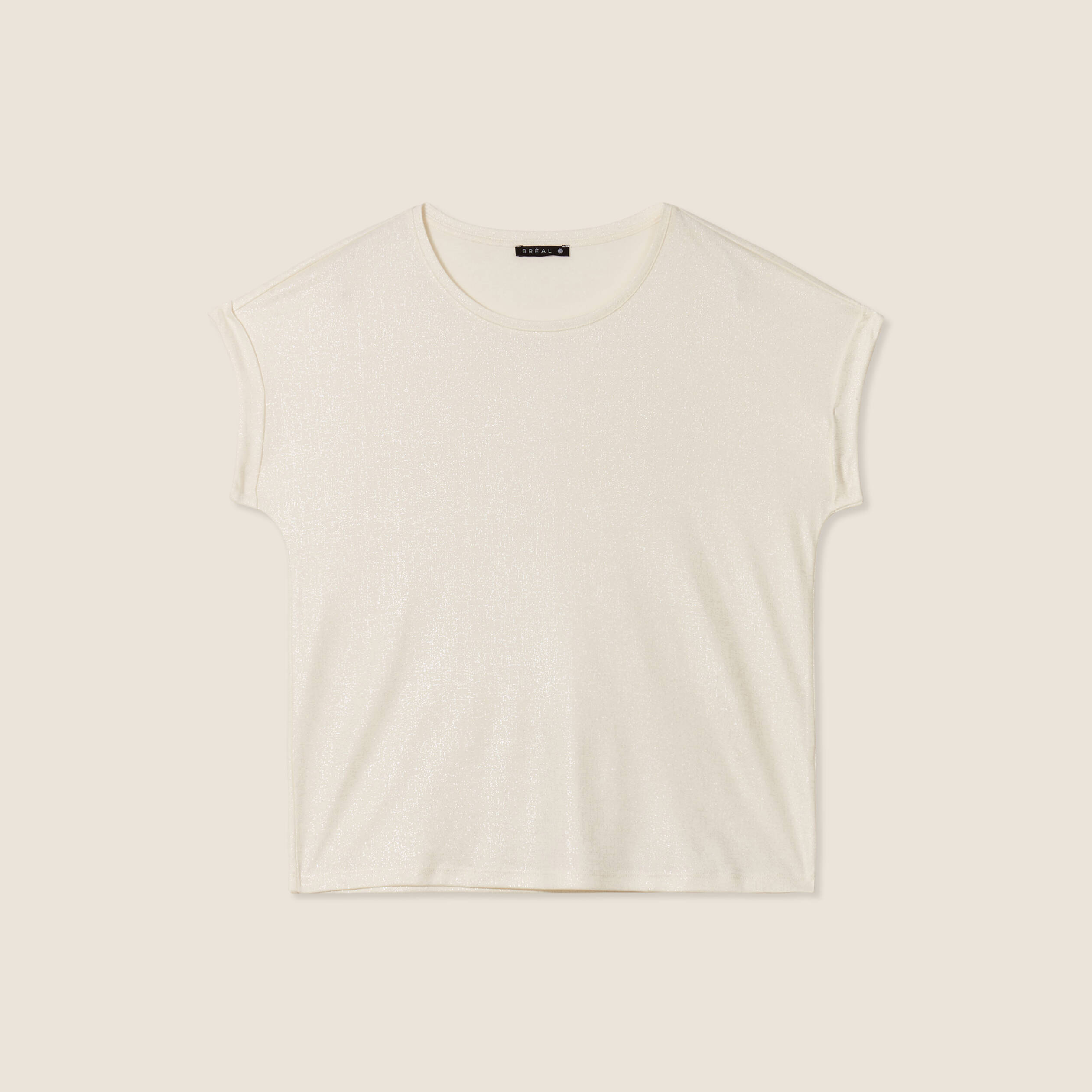 T-shirt manches courtes ecru femme