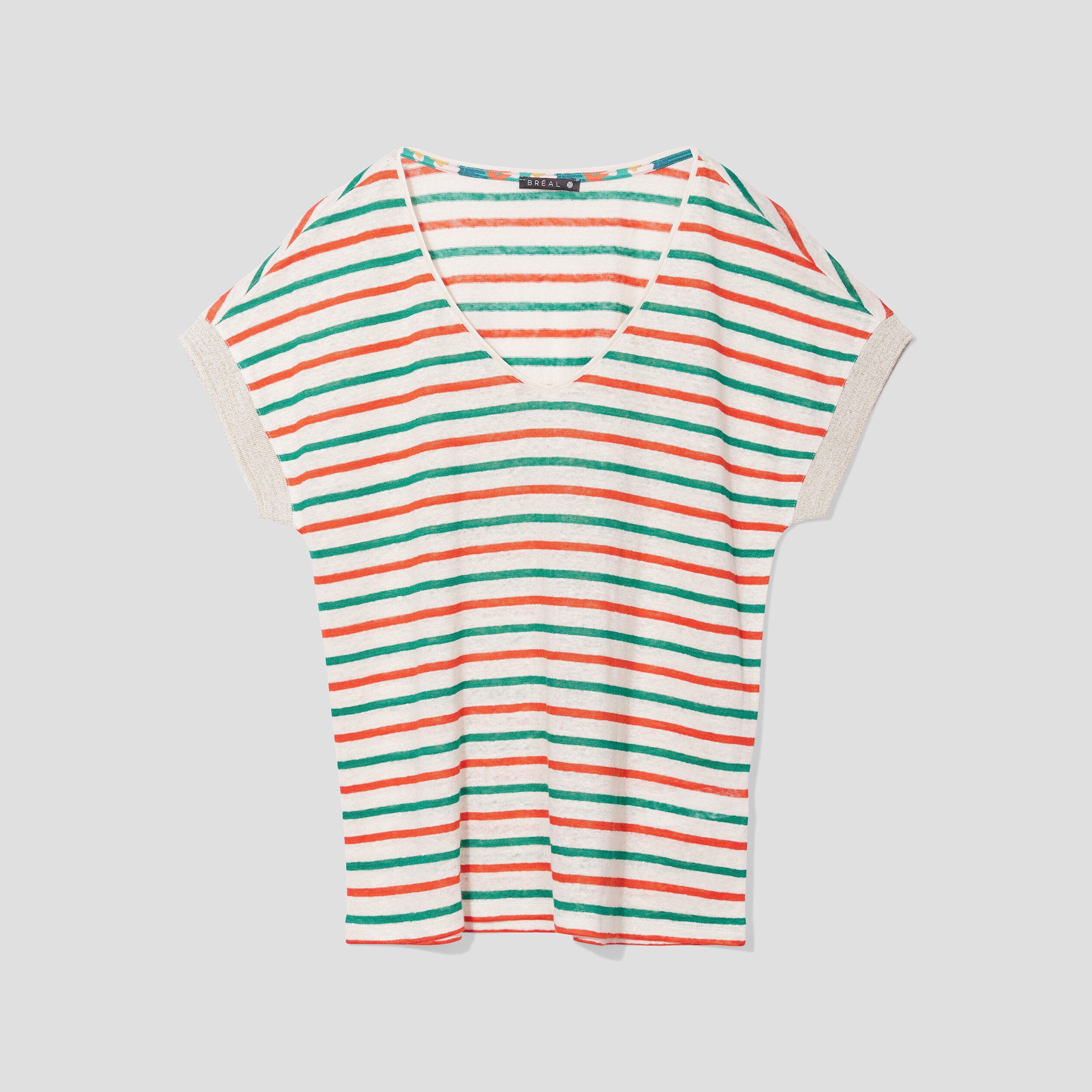 T-shirt manches courtes ecru femme