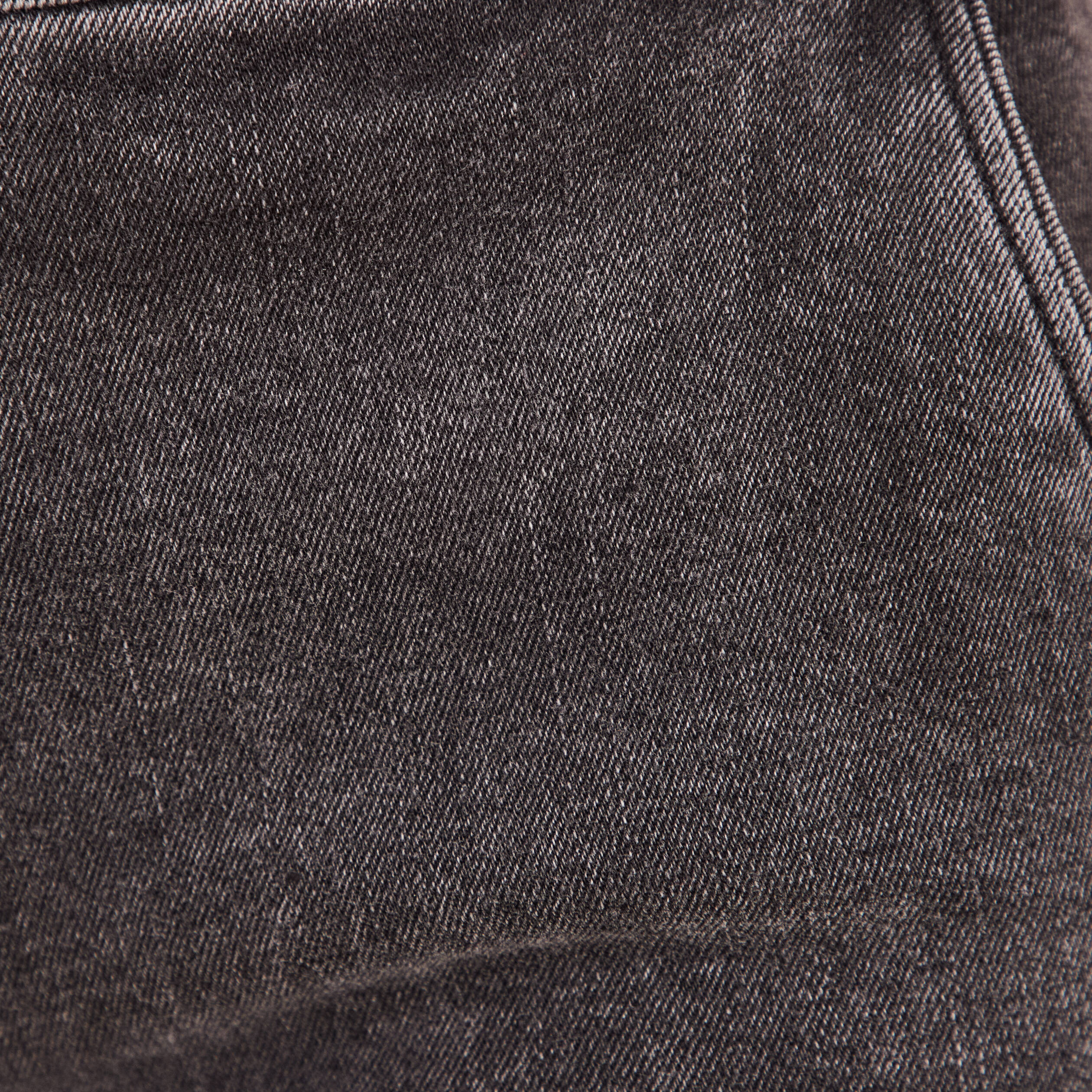 Jean droit taille haute long denim gris femme