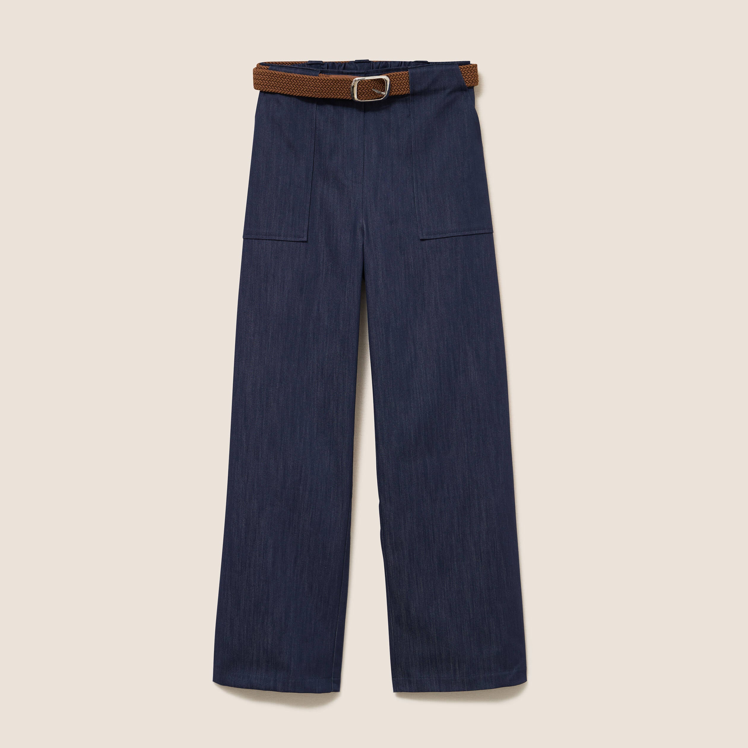 Lot de 2 jeans cargo taille haute denim brut femme