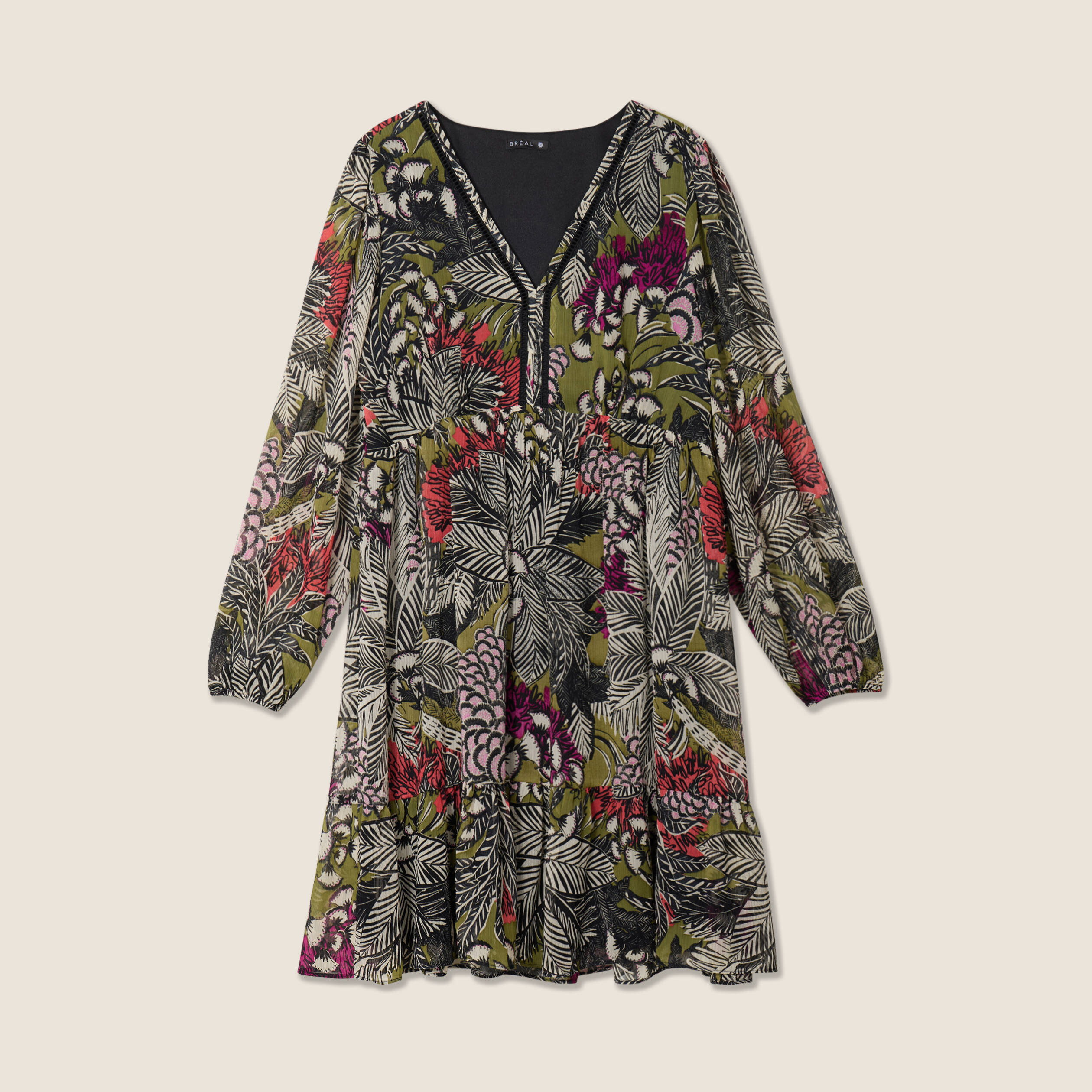 robe evasee fluide vert femme Robe évasée fluide vert femme