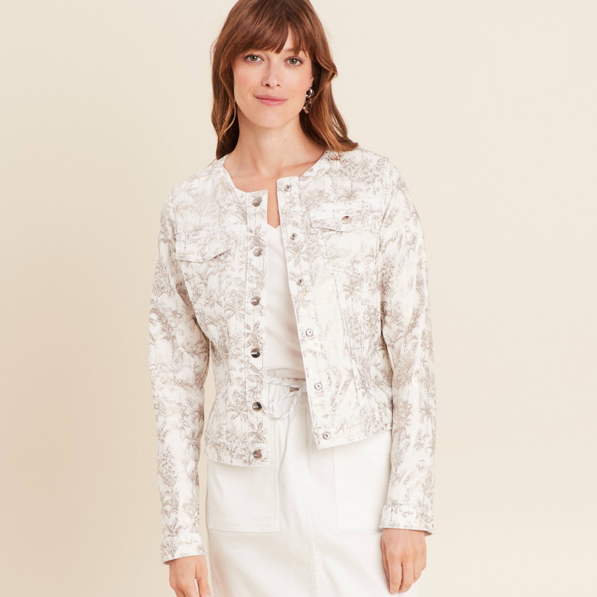 Veste réversible cintrée blanc femme
