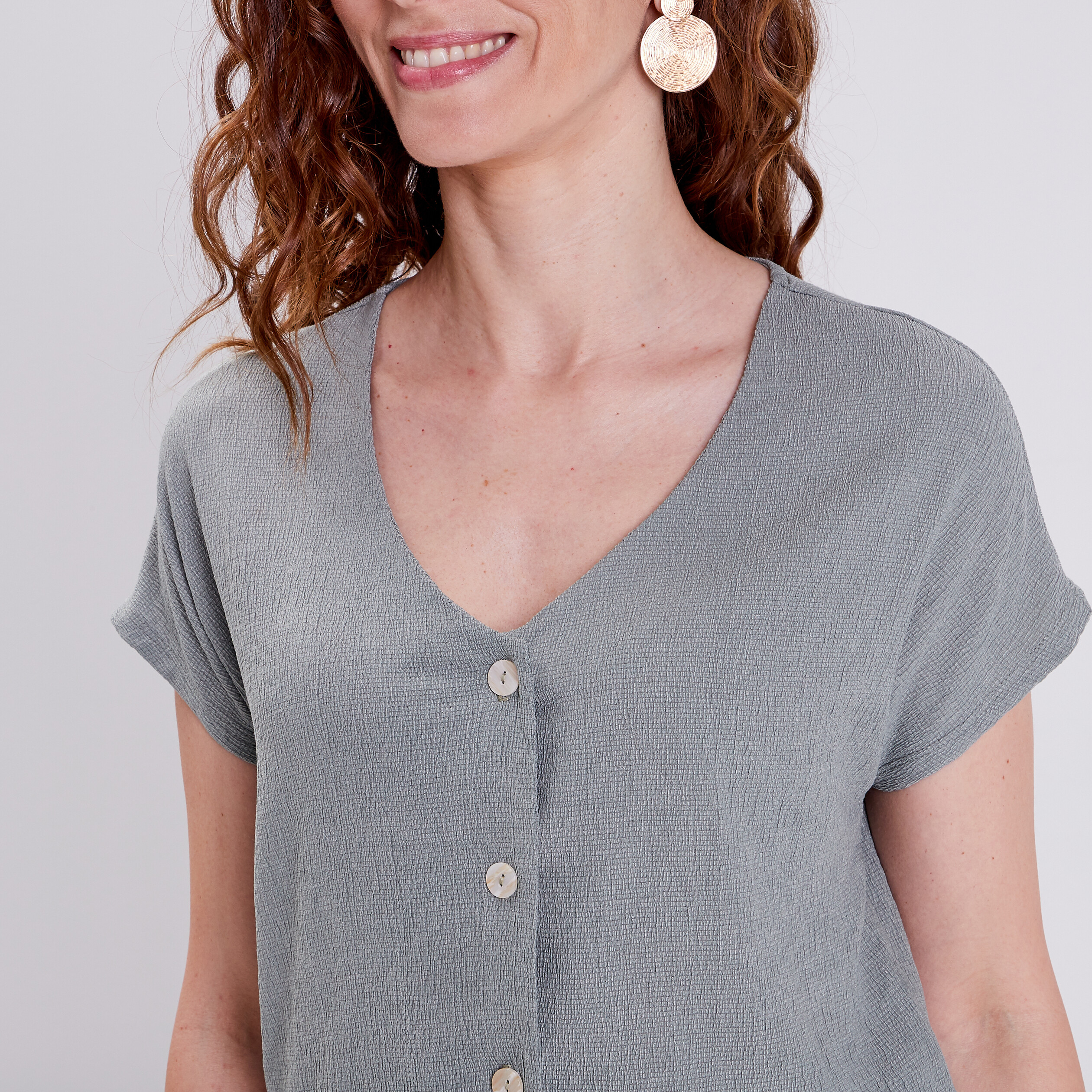 T-shirt manches courtes vert clair femme