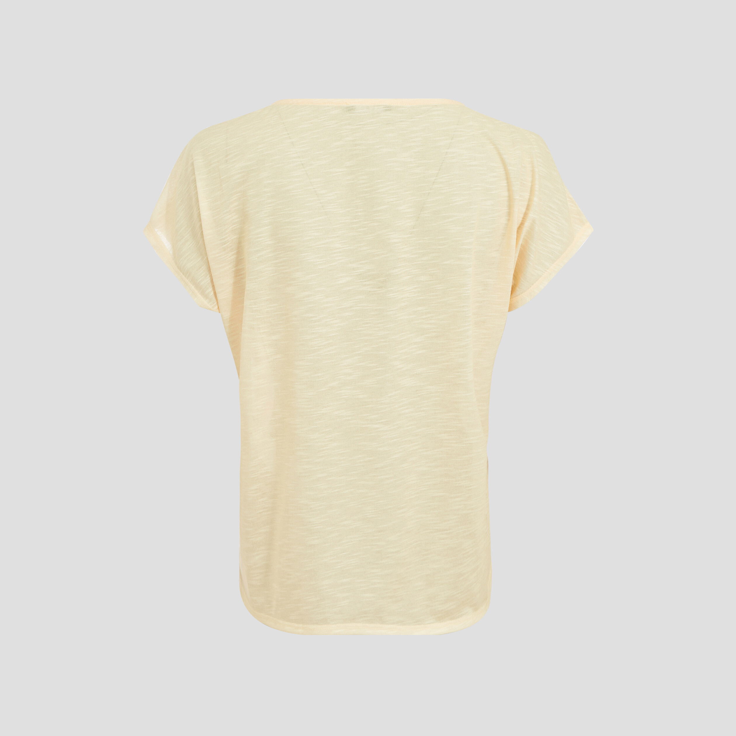 T-shirt manches courtes jaune clair femme