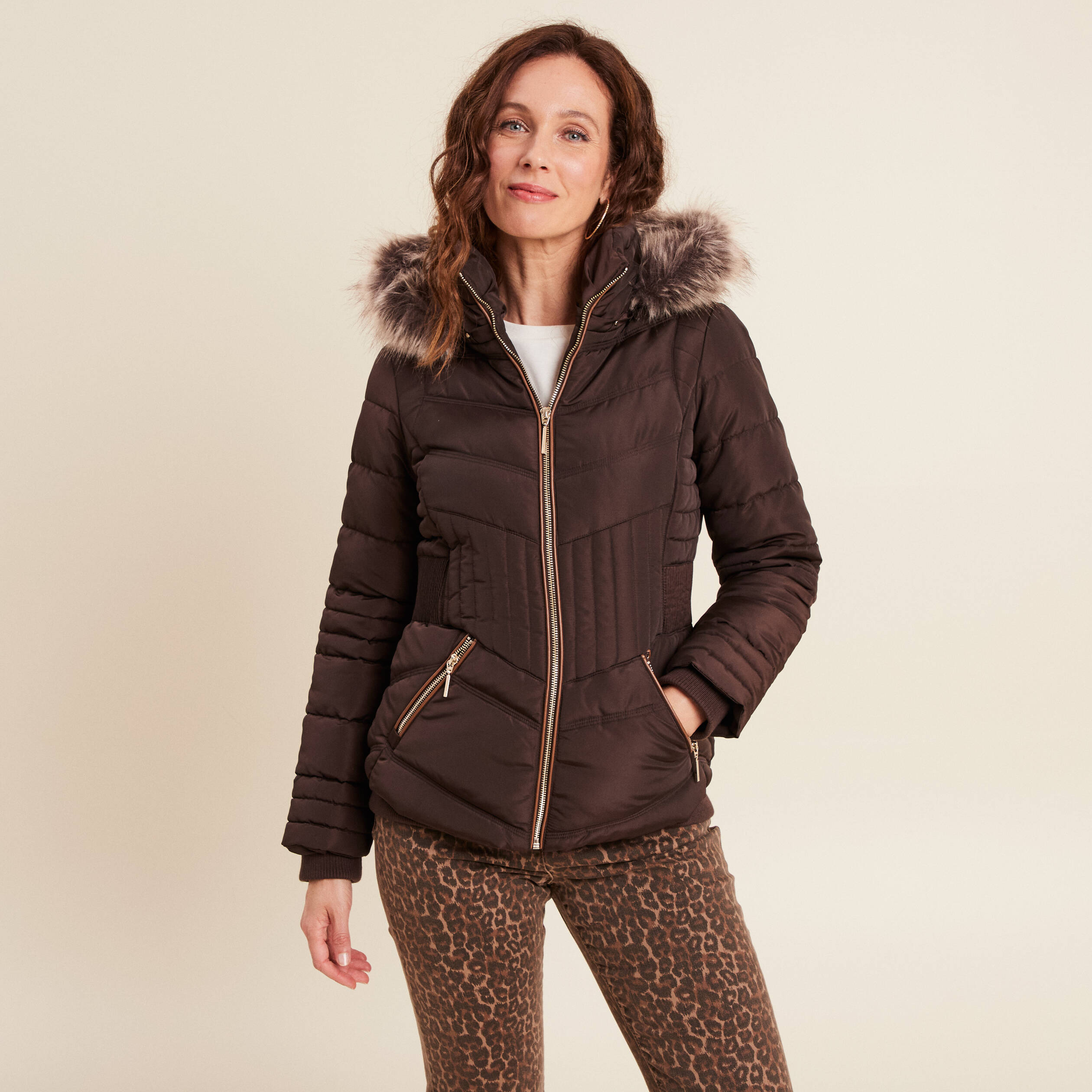 Boutique Officielle Veste Teddy Femme Adidas Doudoune Marron Hetm