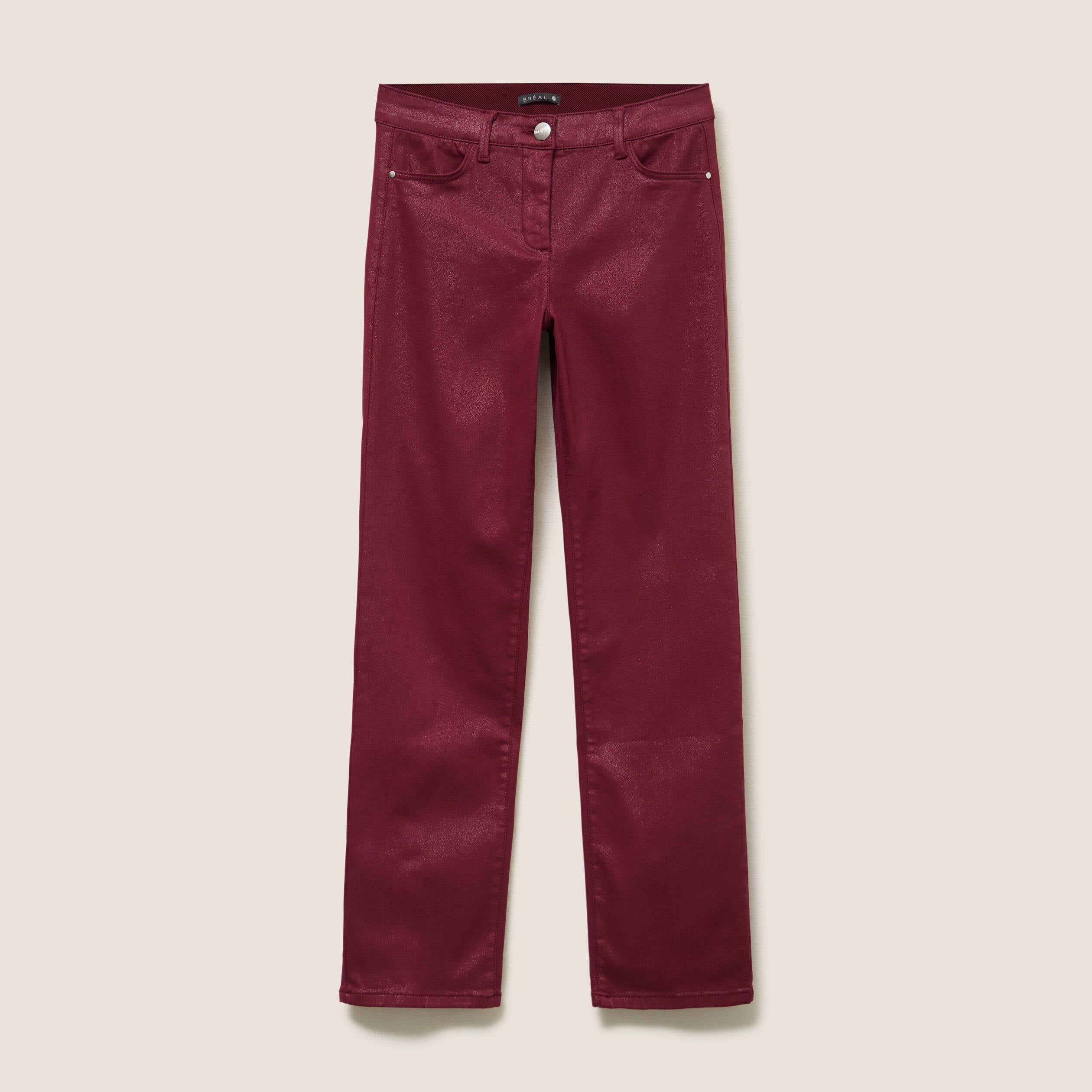 Pantalon magique L'Unique effet brillant bordeaux femme