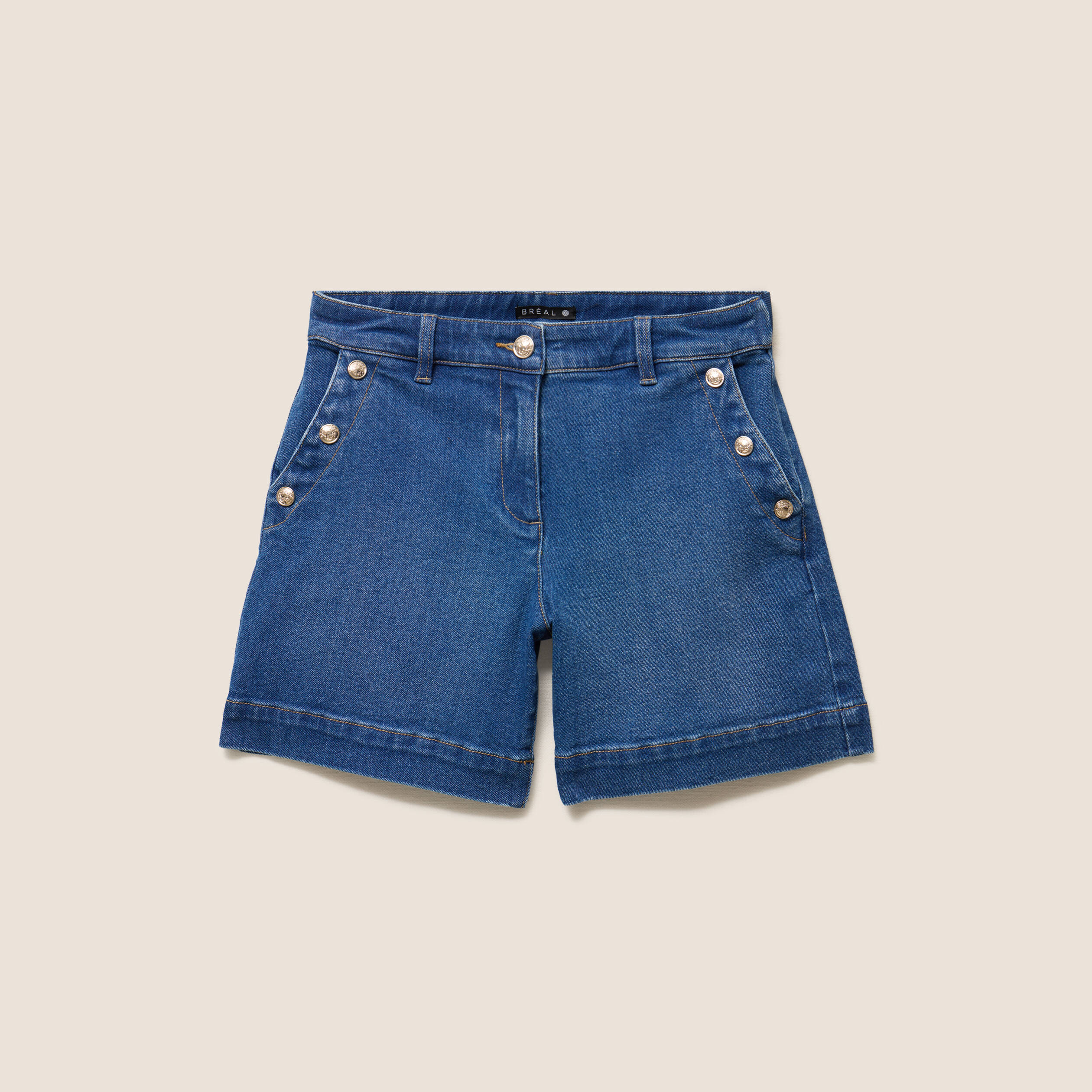 Short en jean denim stone femme