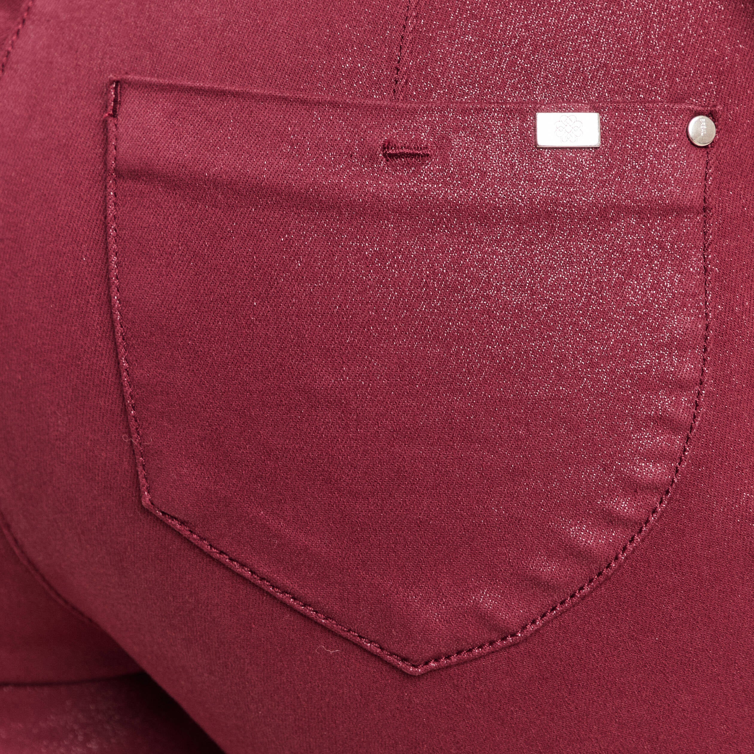 Pantalon magique L'Unique effet brillant bordeaux femme