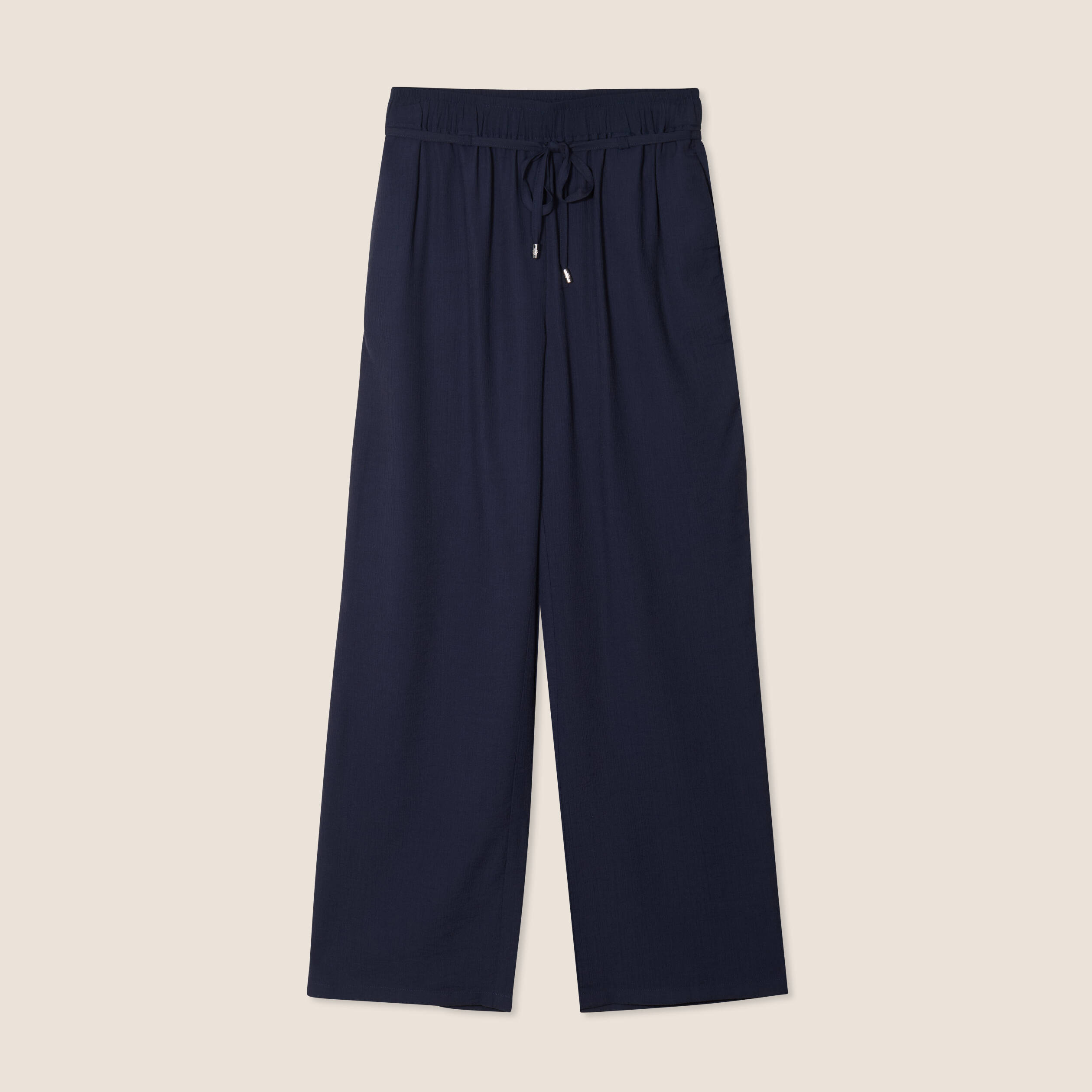 pantalon large 78eme bleu fonce femme Pantalon large 7/8ème bleu foncé femme
