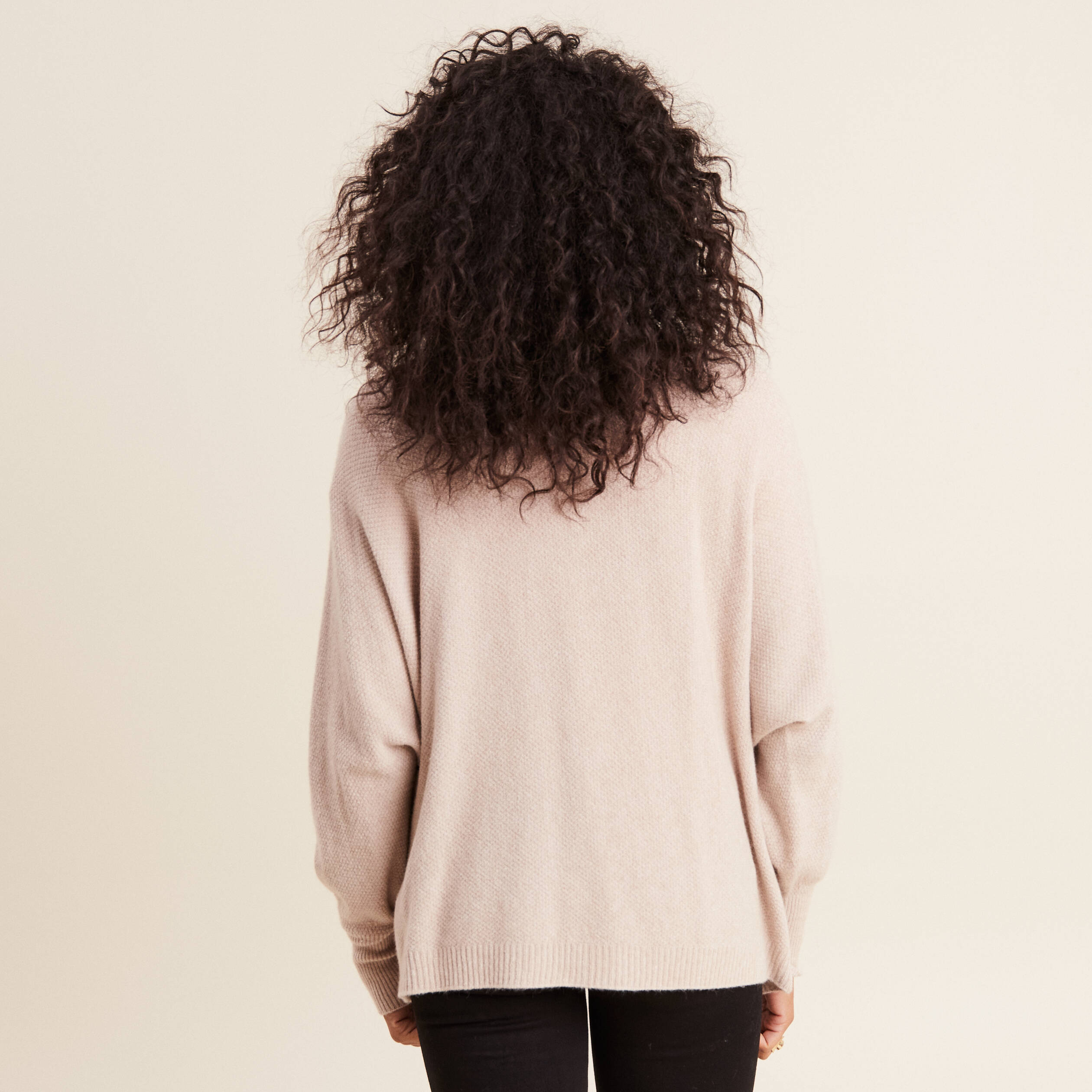 Gilet manches longues creme femme