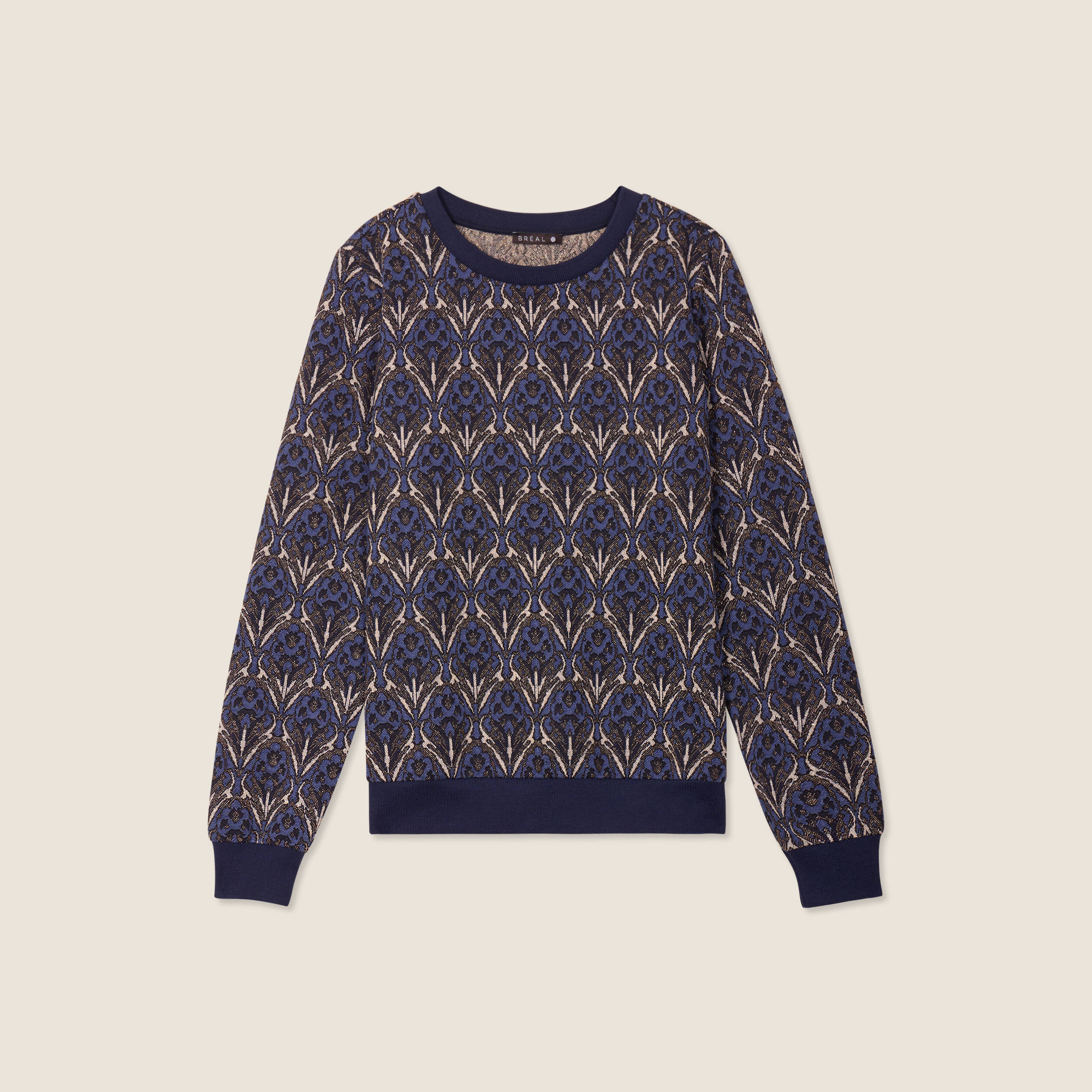 T-shirt manches longues bleu femme
