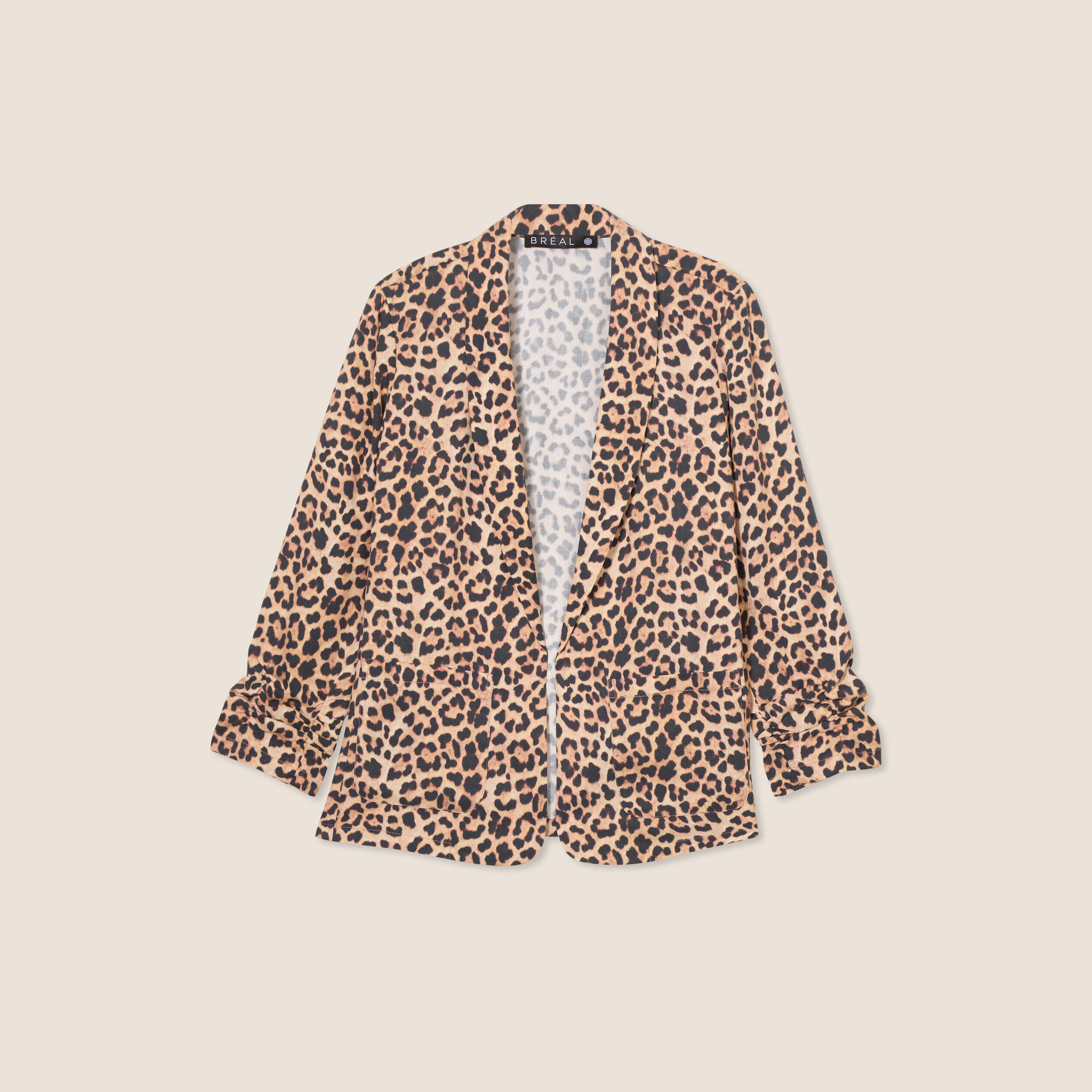 Veste esprit tailleur sable femme