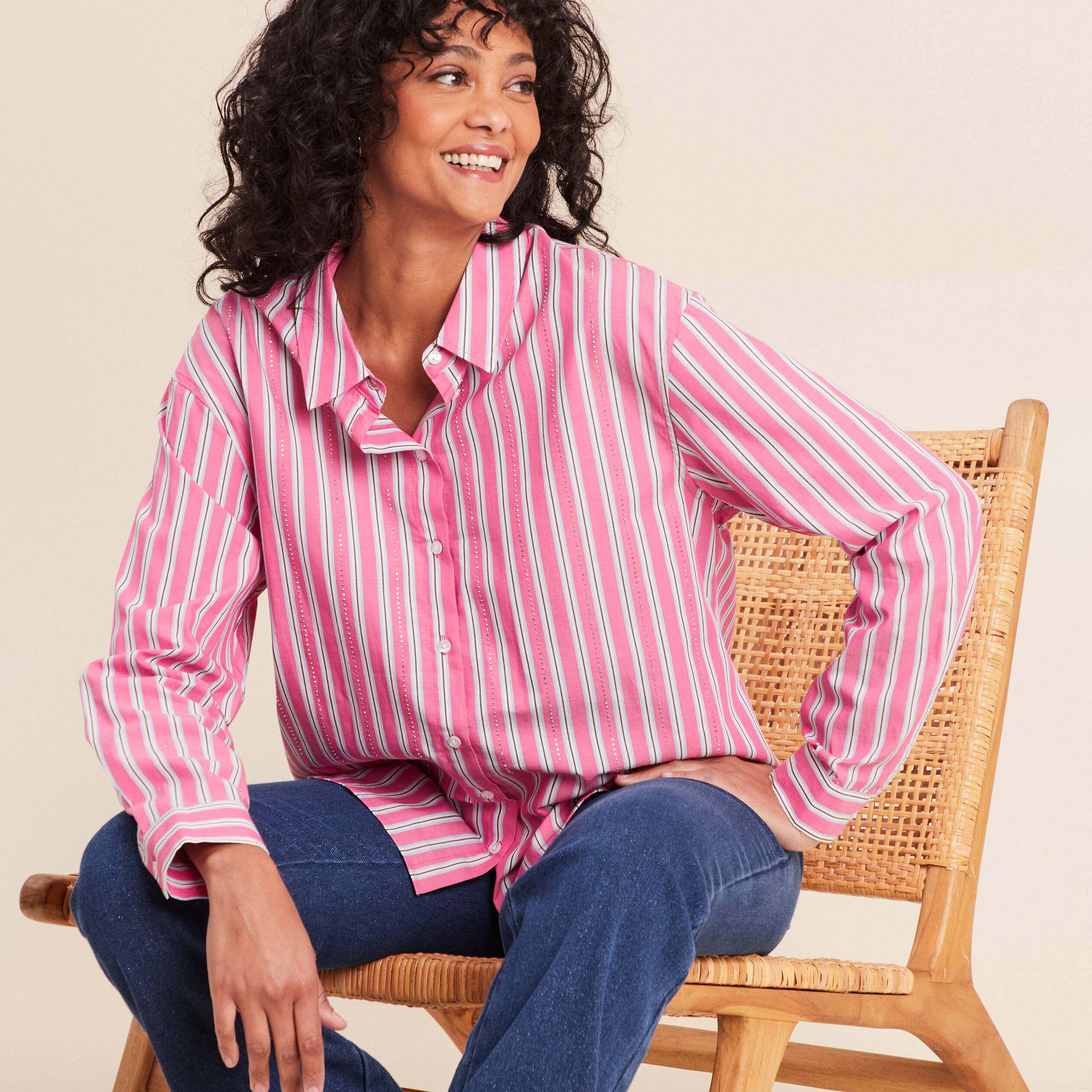 Chemise D'Équitation Femme Essex Classics – Manches Longues Rose – Taille 34 – Neuve