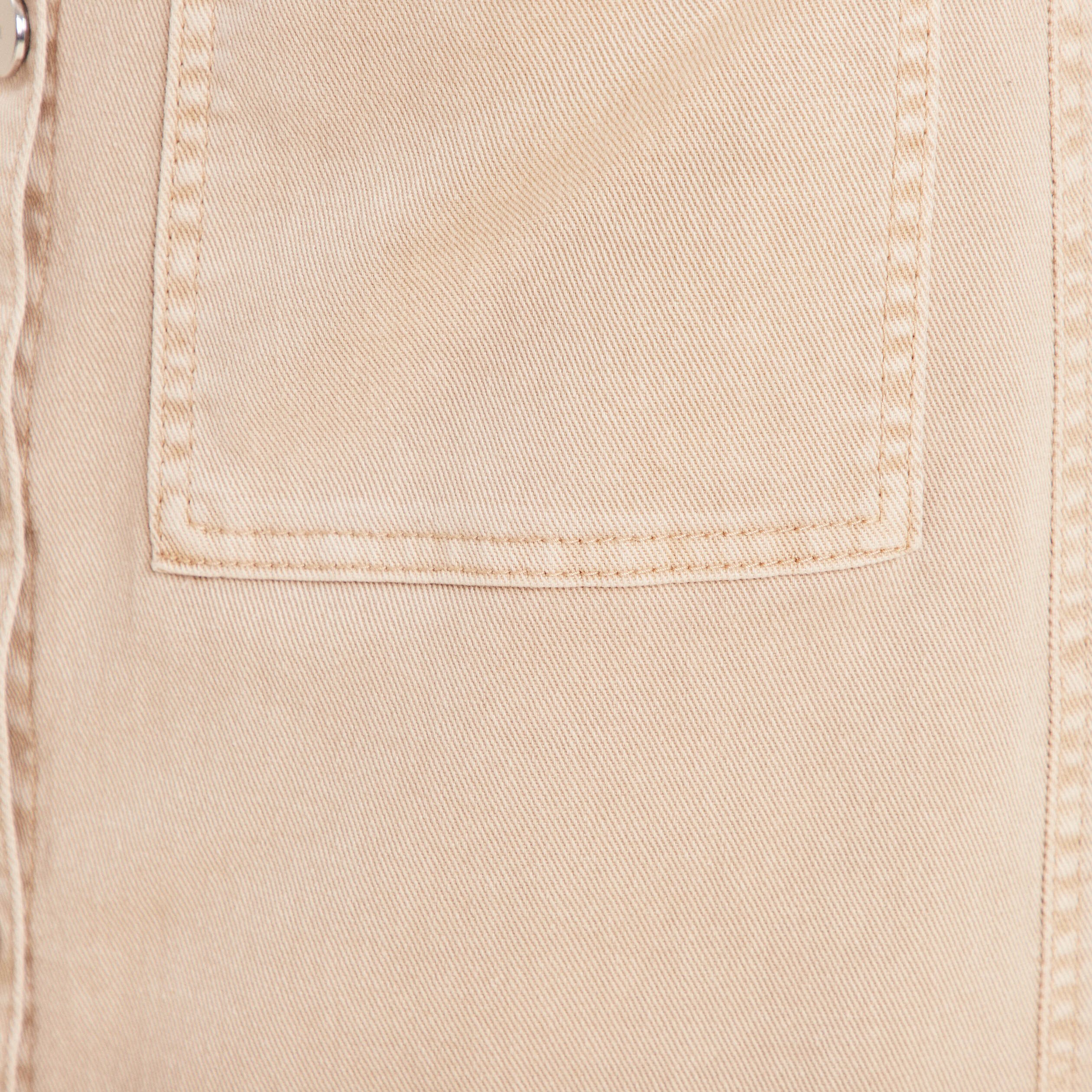 jupe longue droite en jean denim beige femme Jupe longue droite en jean denim beige femme