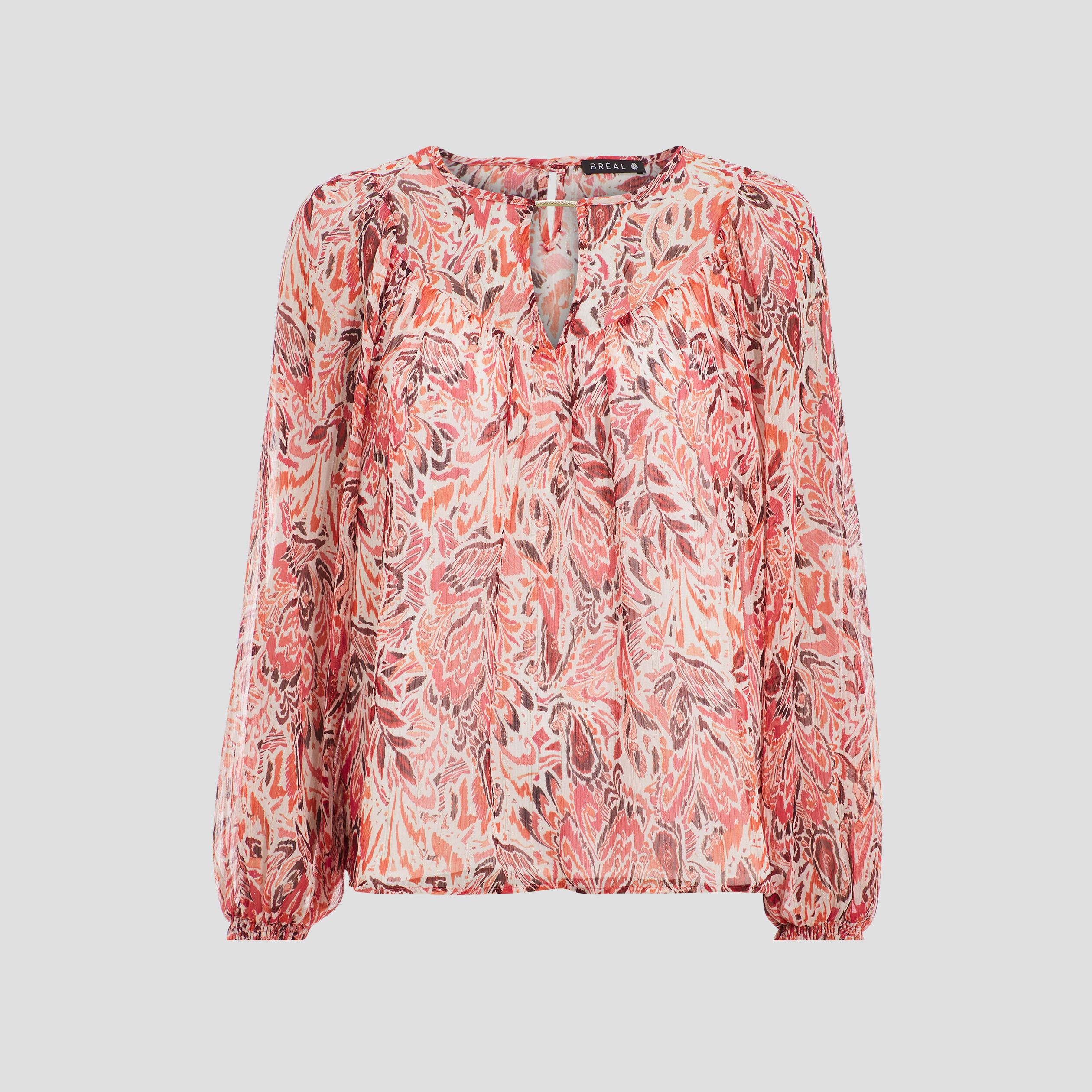 Blouse manches longues rose fushia femme