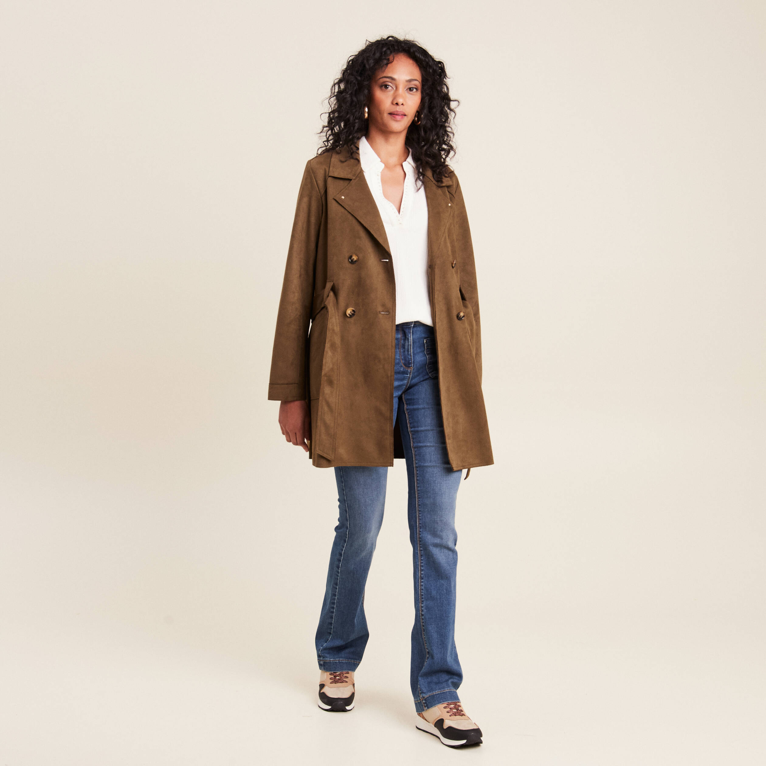 jean bootcut taille standard denim stone femme Jean bootcut taille standard denim stone femme