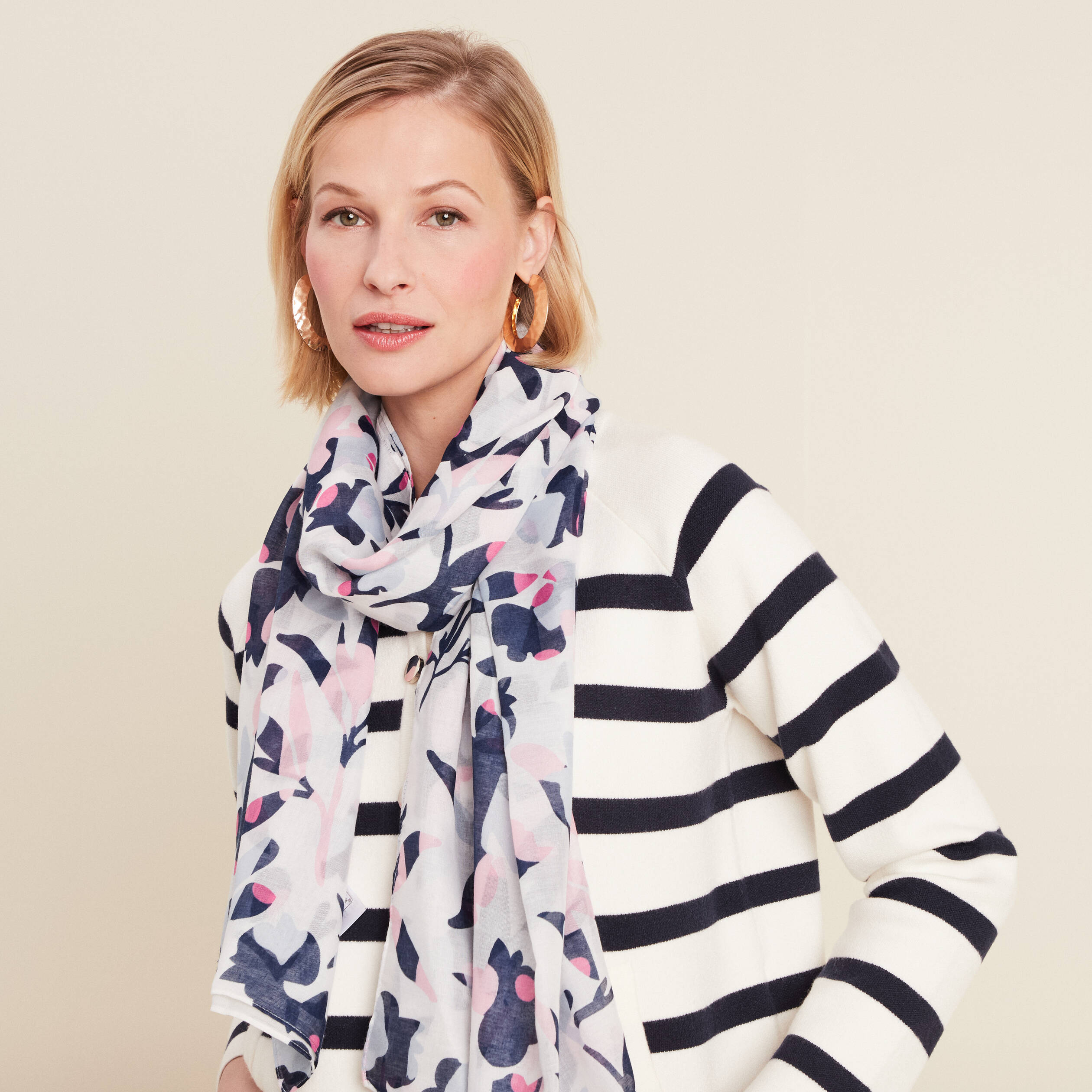 Foulard bleu clair femme