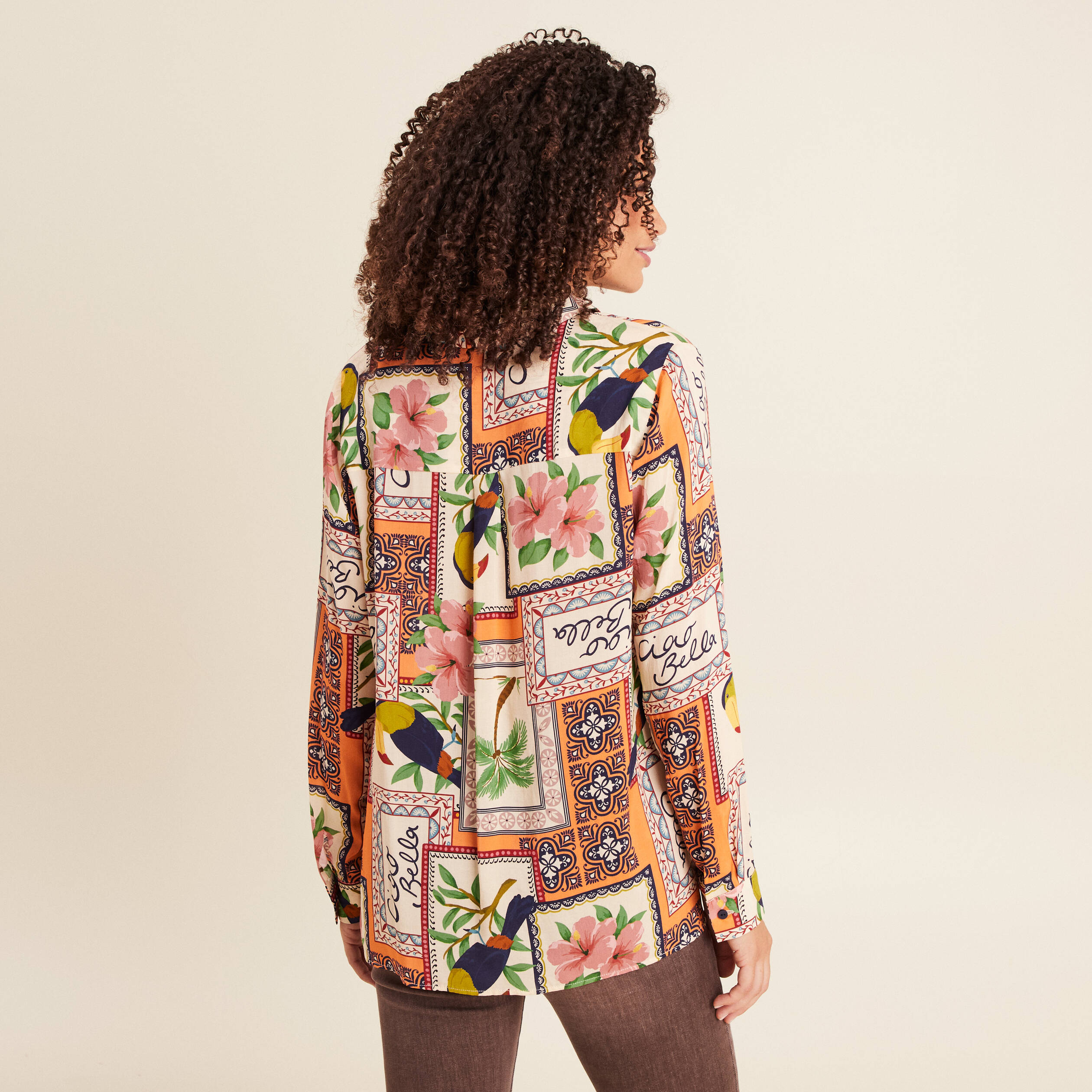 Chemise soleil équestre femme, chemise d’équitation, orange