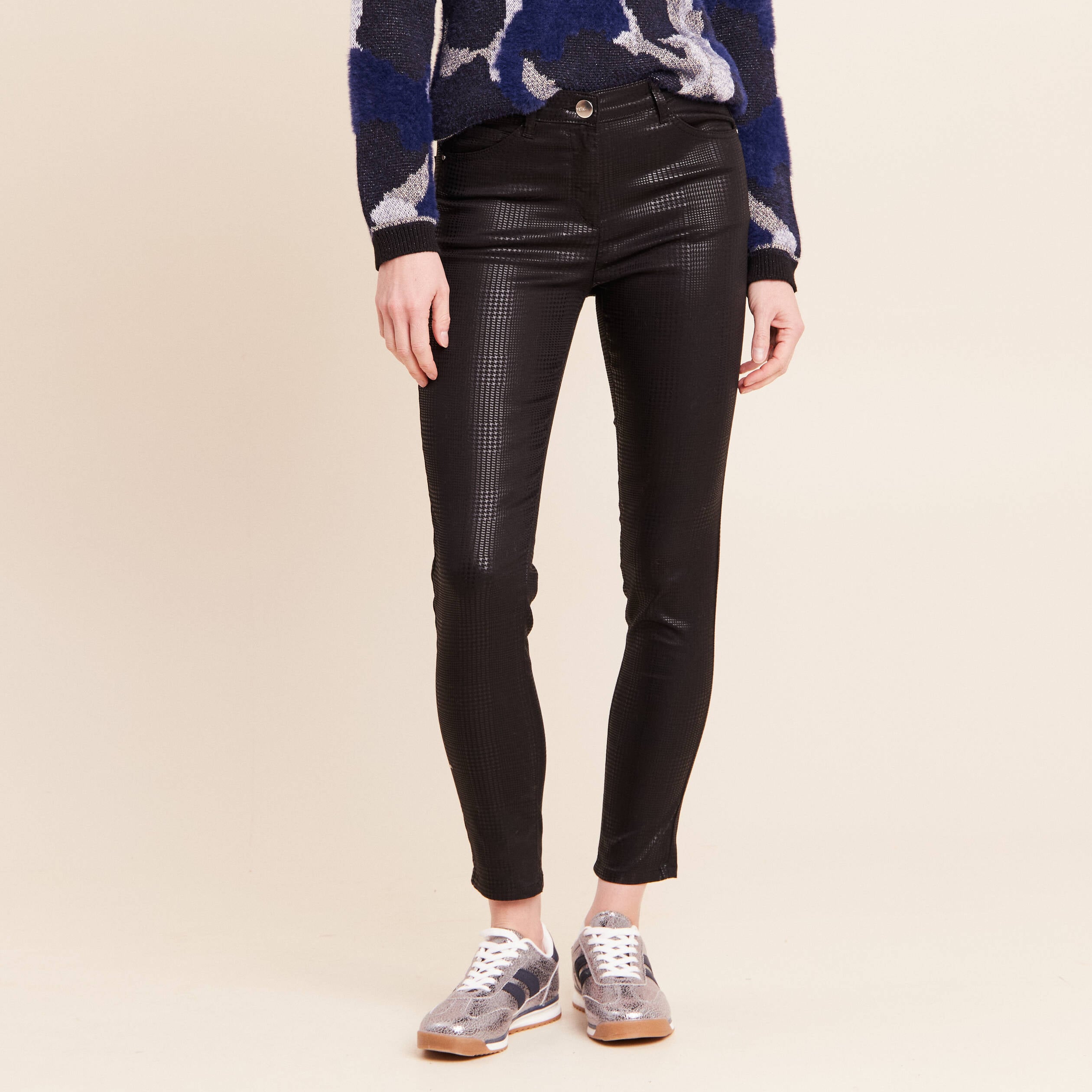 Pantalon magique Le L&eacute;ger enduit noir femme