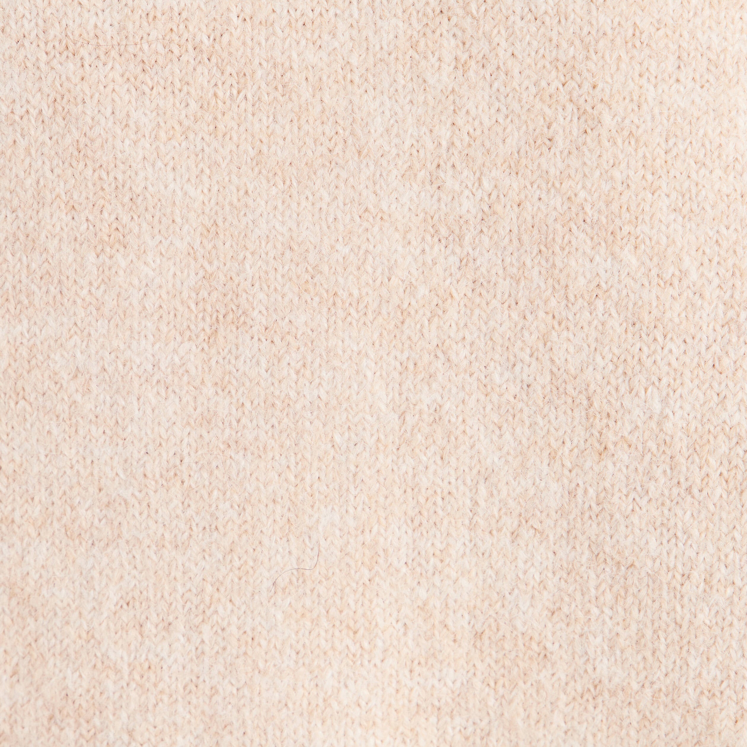 Pull col rond beige femme