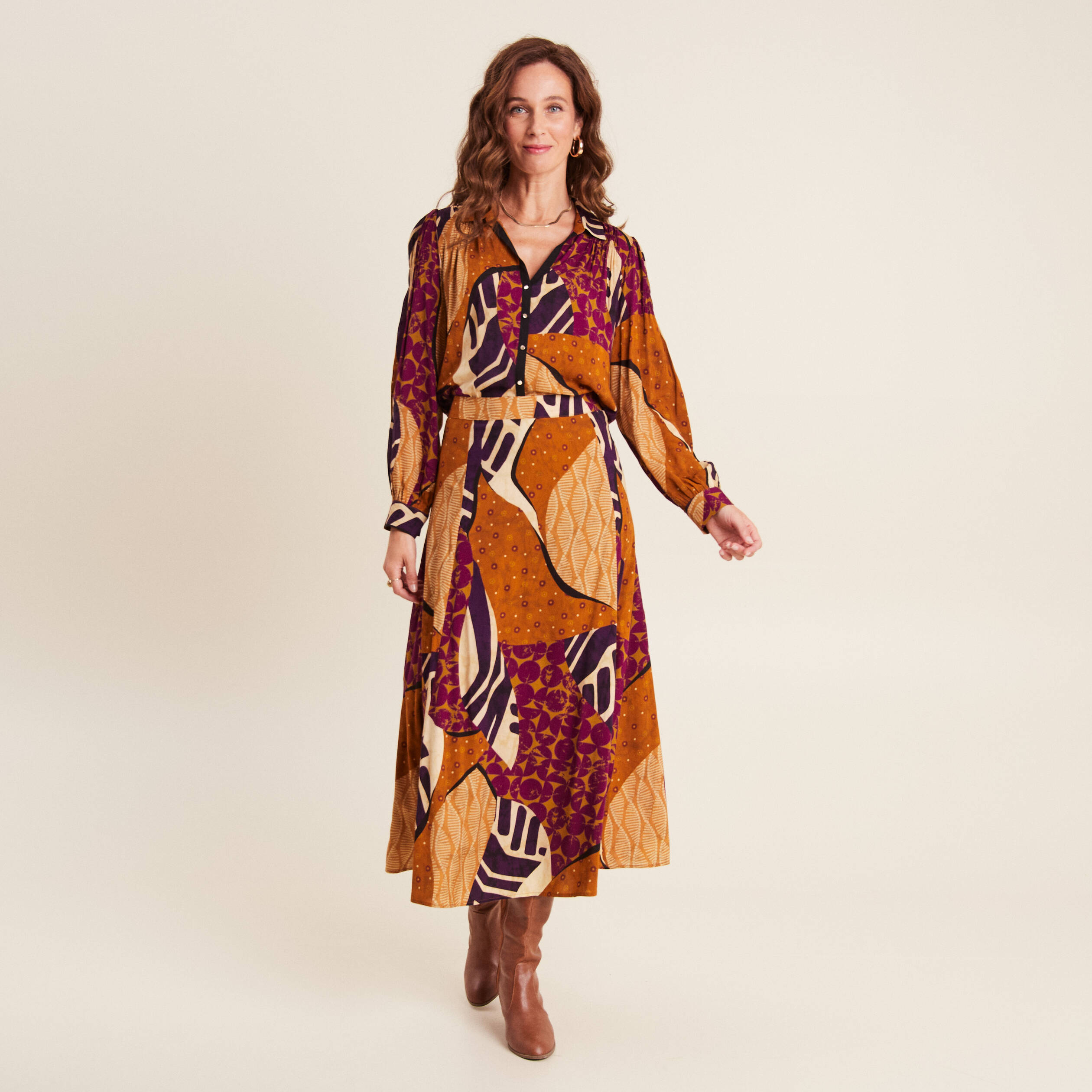 jupe longue evasee multicolore femme Jupe longue évasée multicolore femme