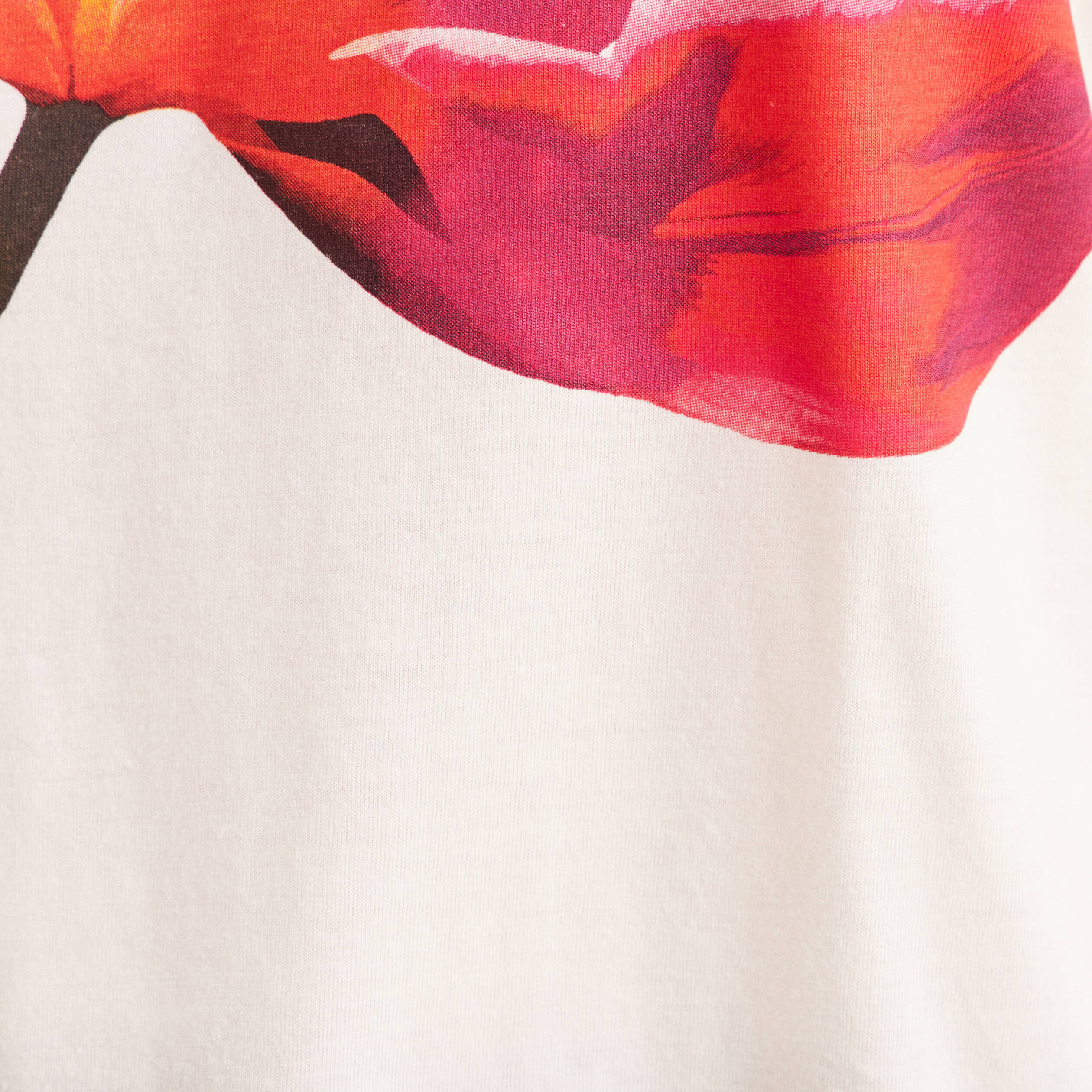 T-shirt col rond manches courtes ecru femme
